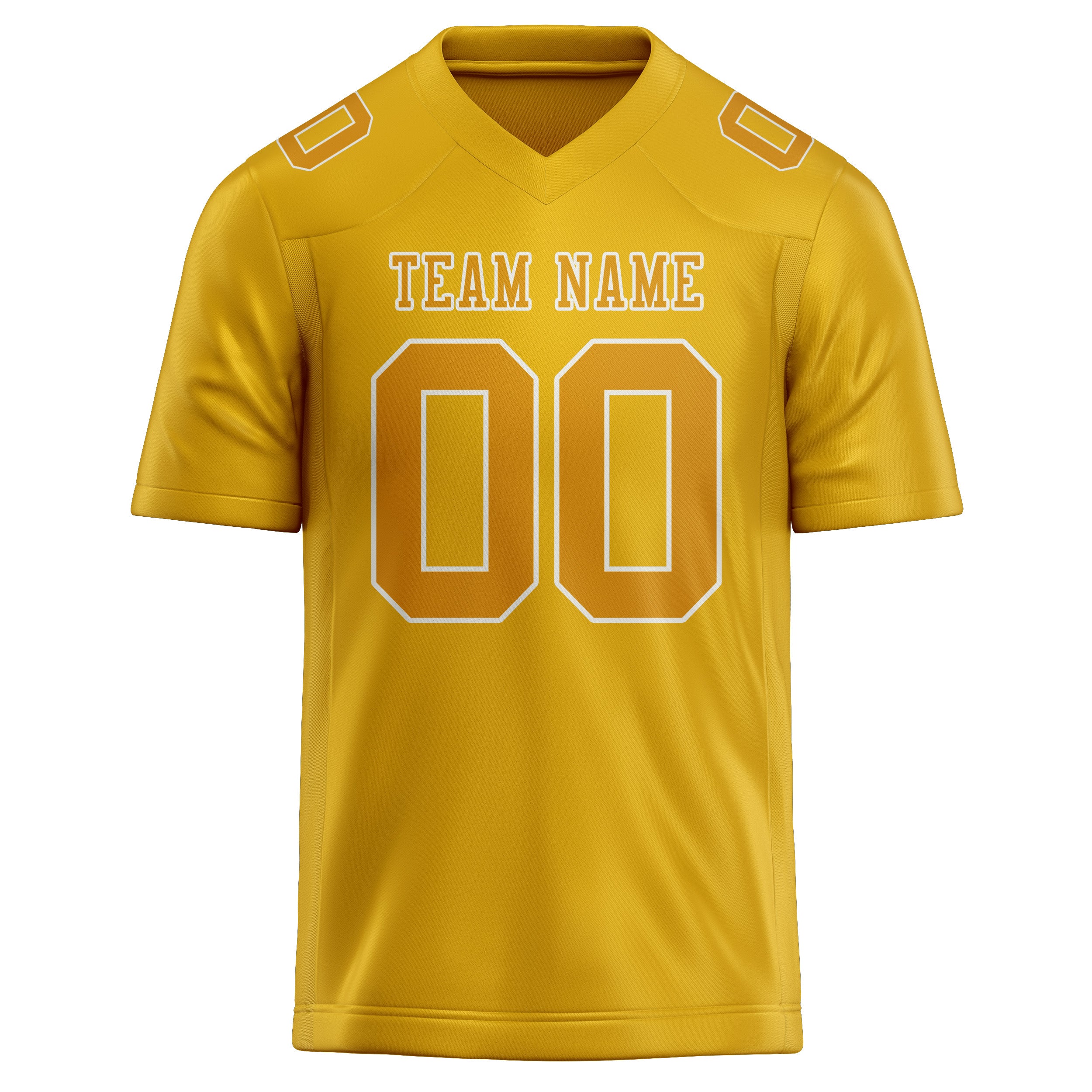Maillot de football personnalisé jaune or