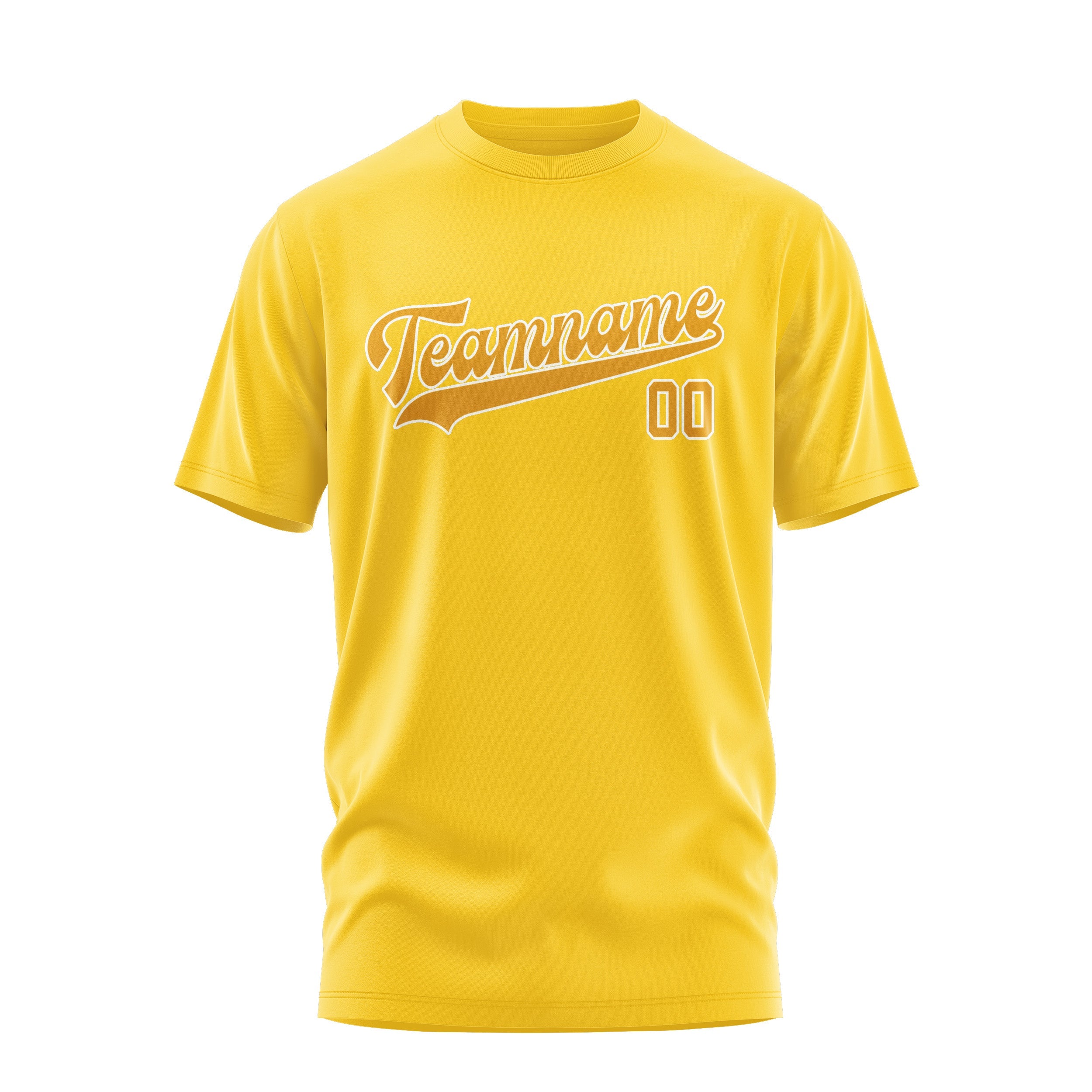 T-shirt personnalisé jaune doré