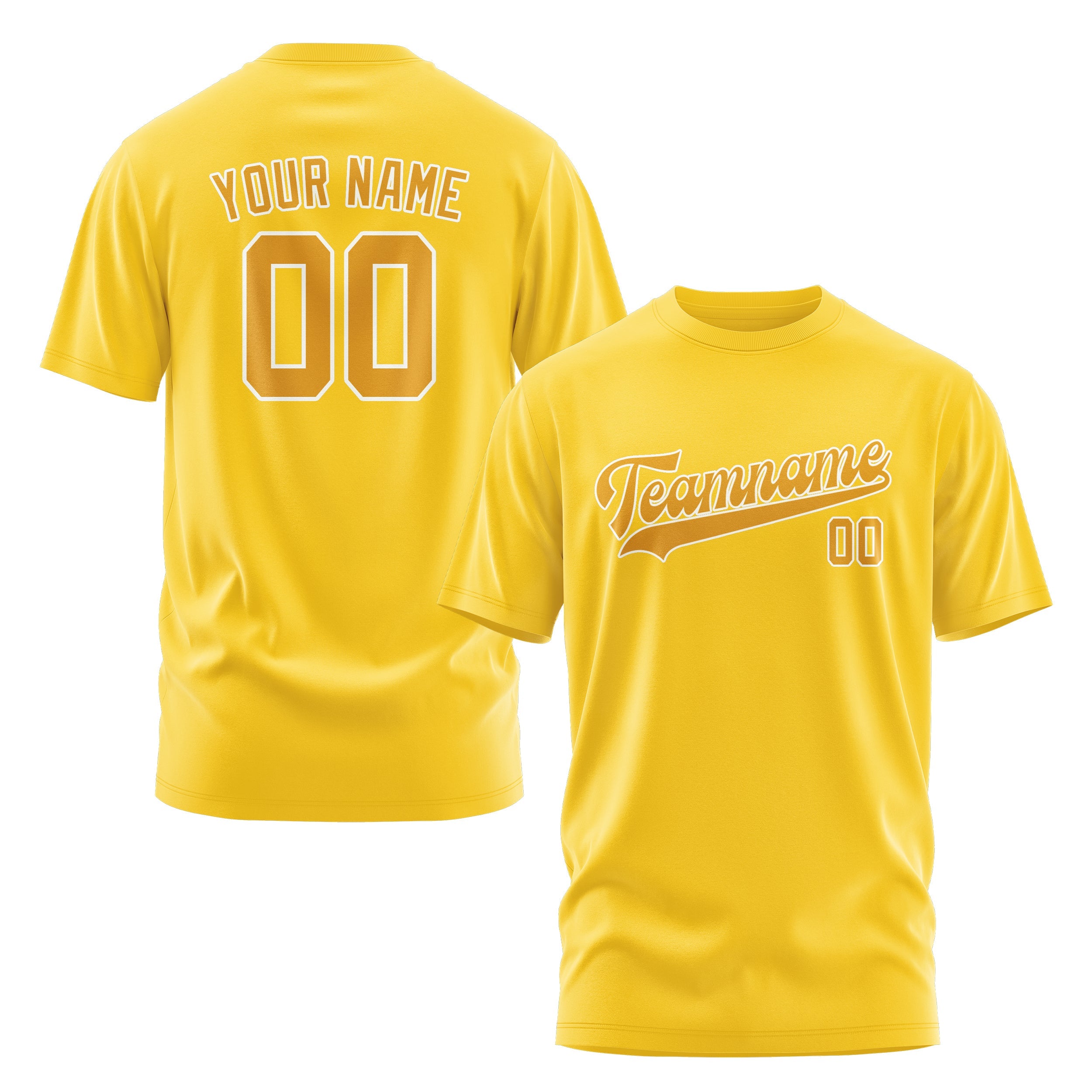 T-shirt personnalisé jaune doré