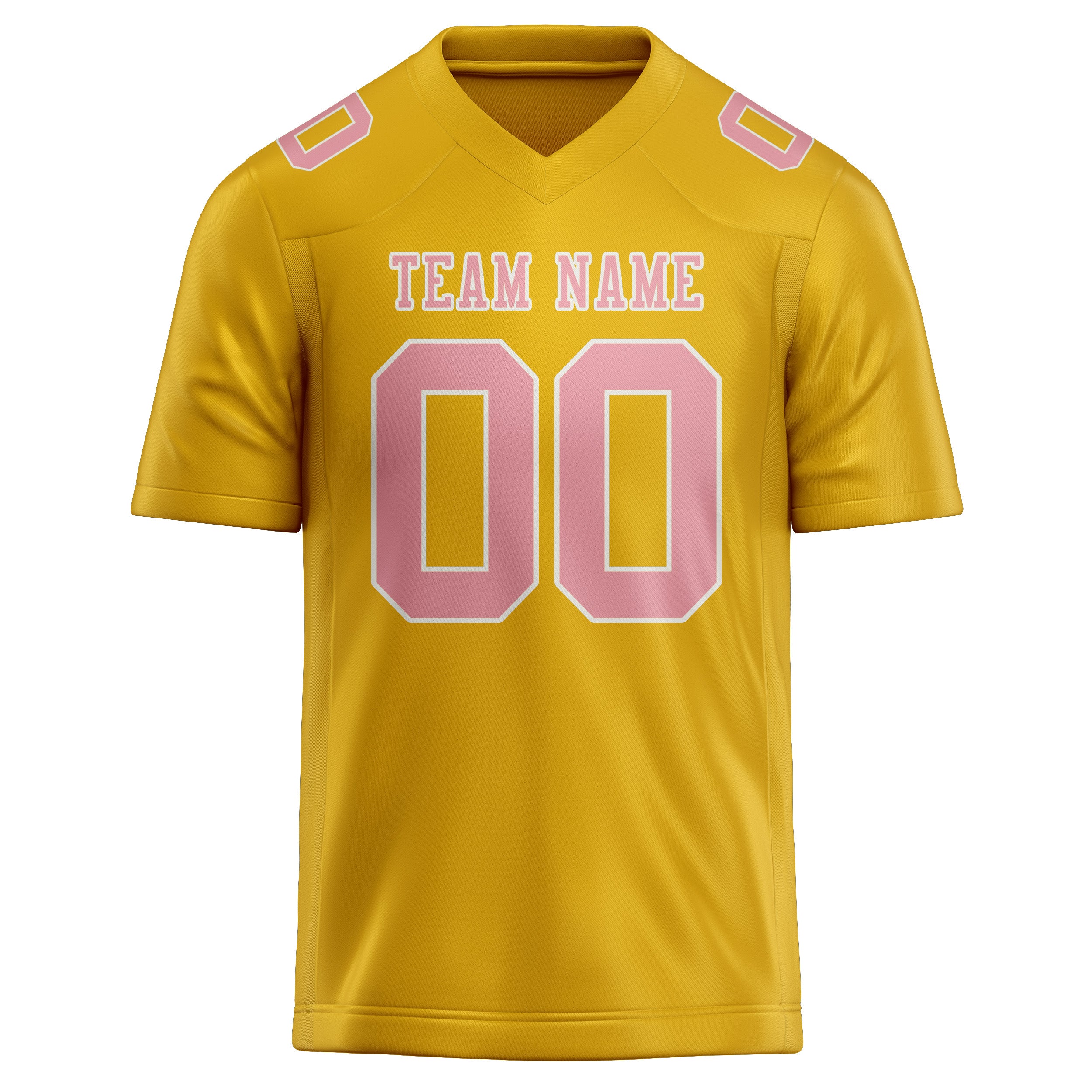 Maillot de football personnalisé or rose clair