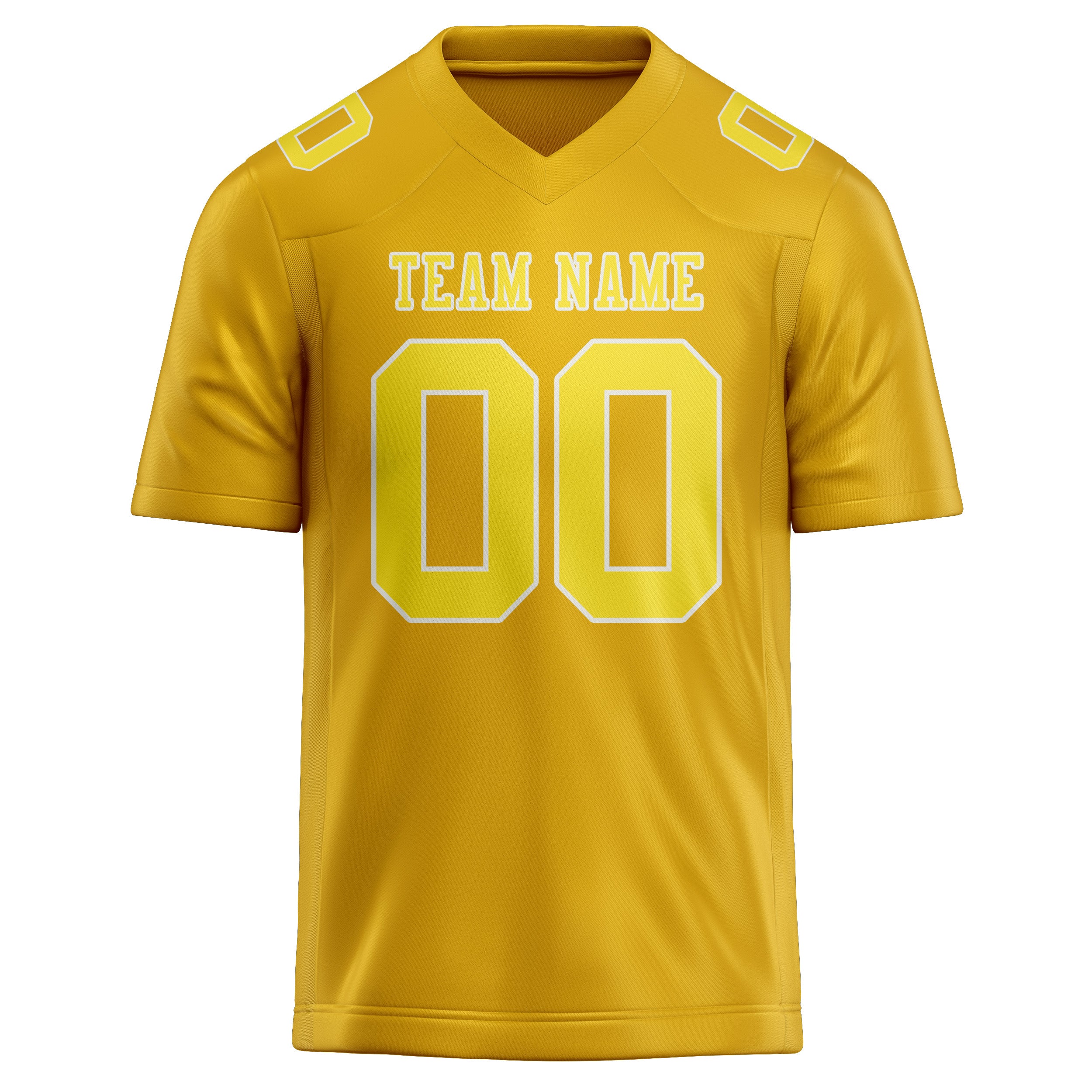 Maillot de football personnalisé or et jaune clair