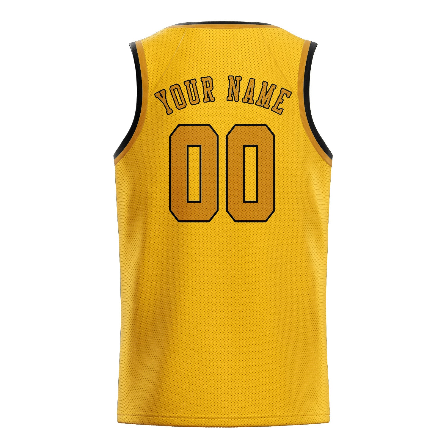 Maillot de basketball personnalisé jaune or