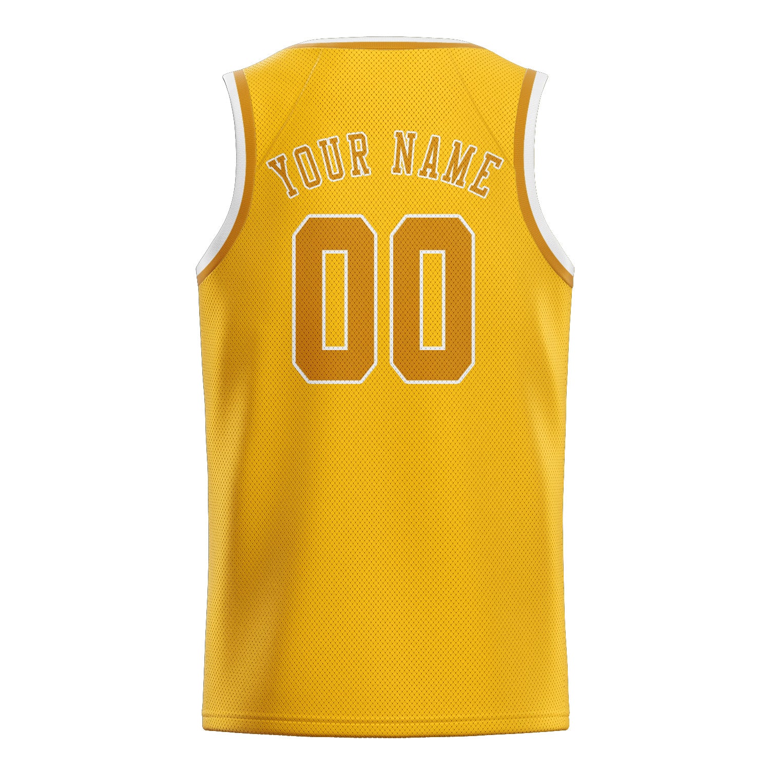 Maillot de basketball personnalisé jaune or