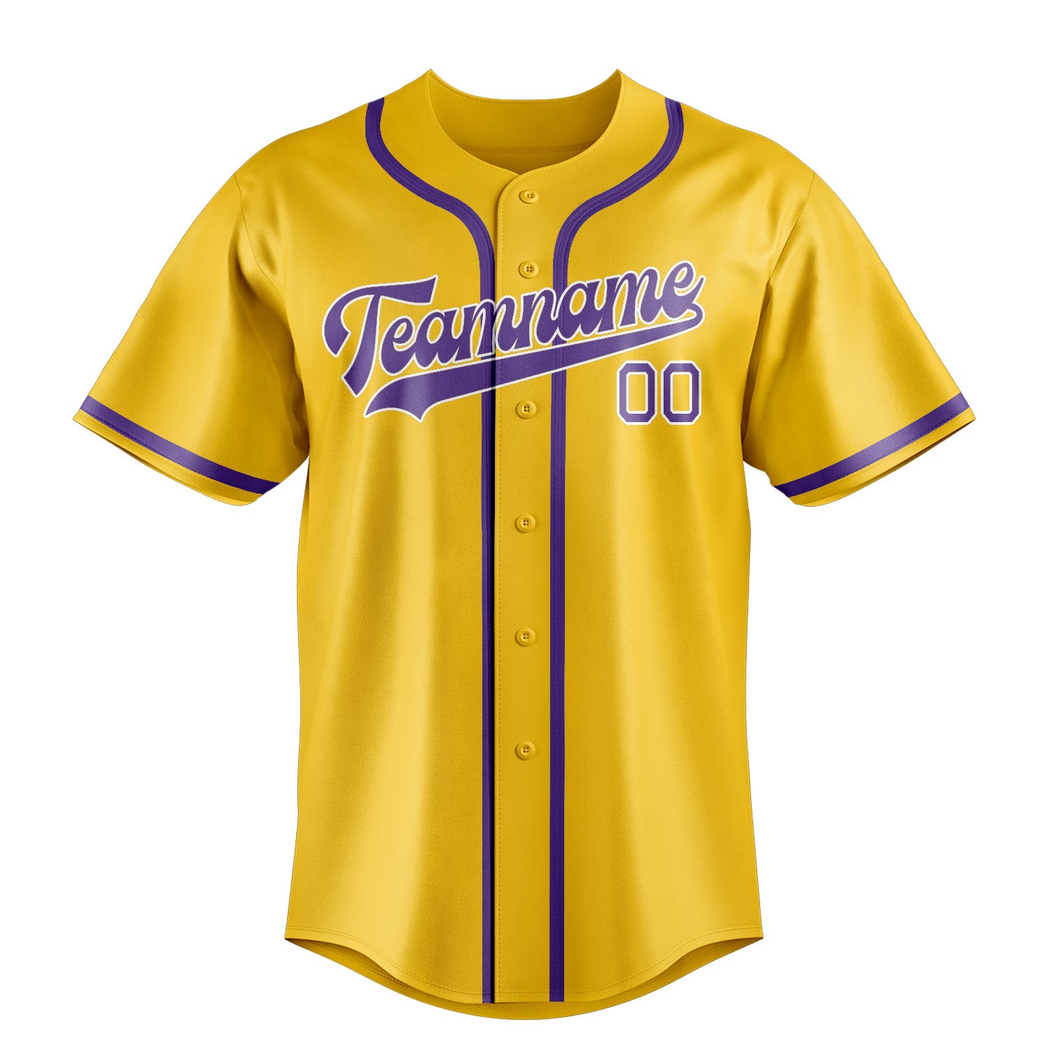 Maillot de baseball personnalisé or et violet clair