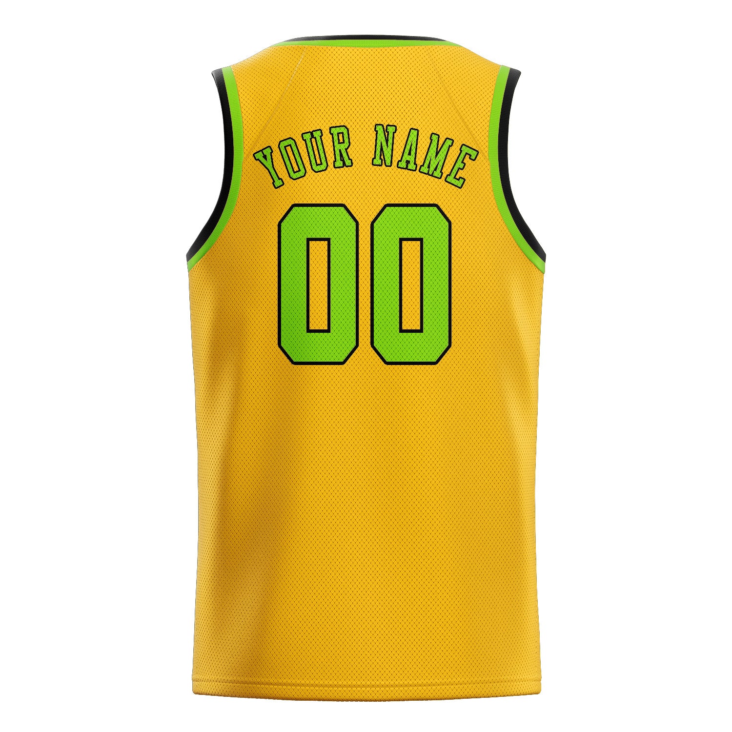 Maillot de basketball personnalisé or et vert émeraude