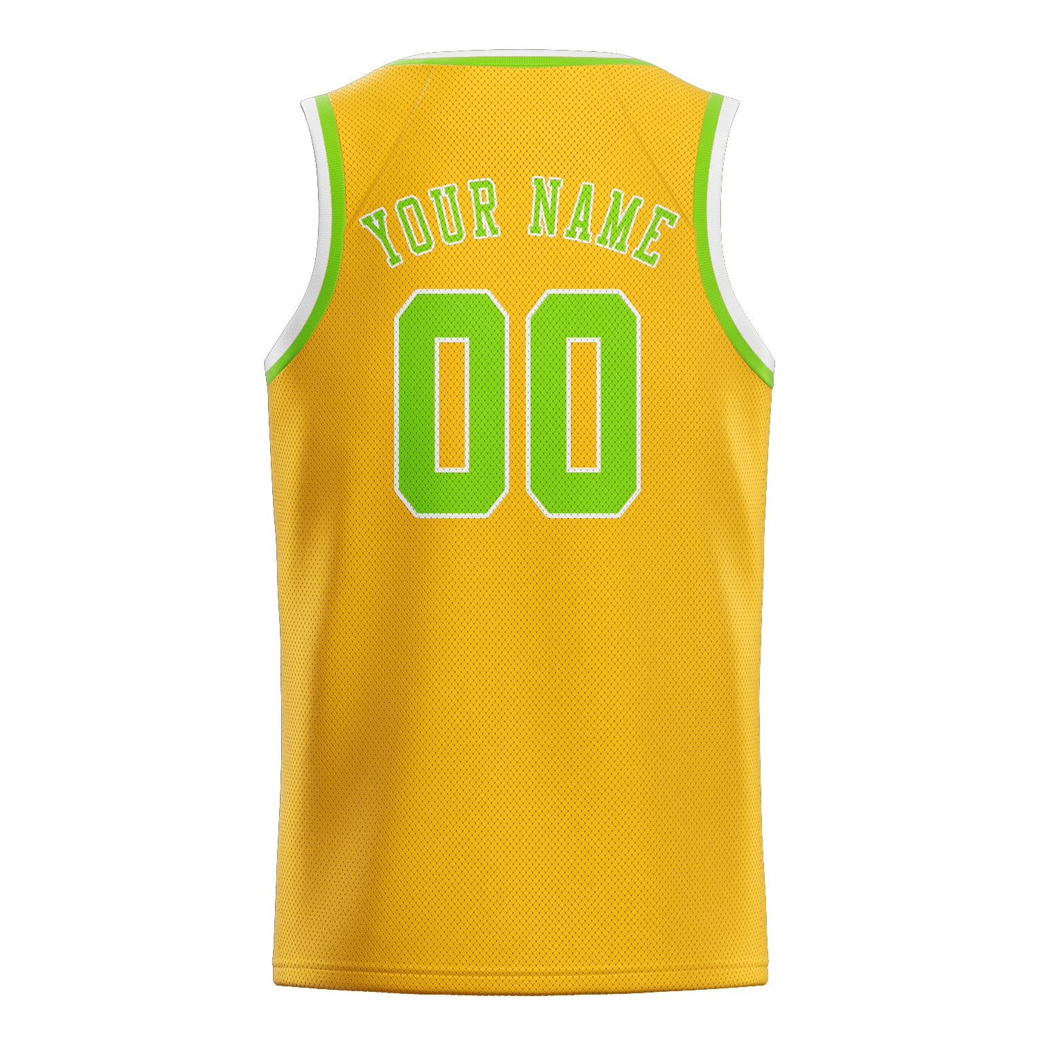 Maillot de basketball personnalisé or et vert émeraude