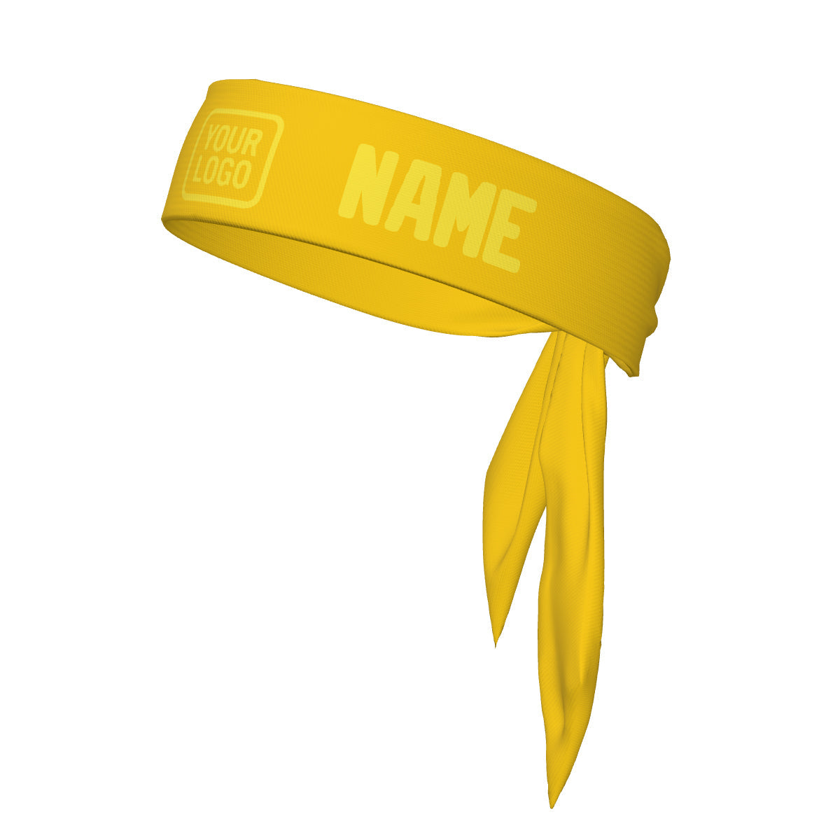Bandeau personnalisé or et jaune clair