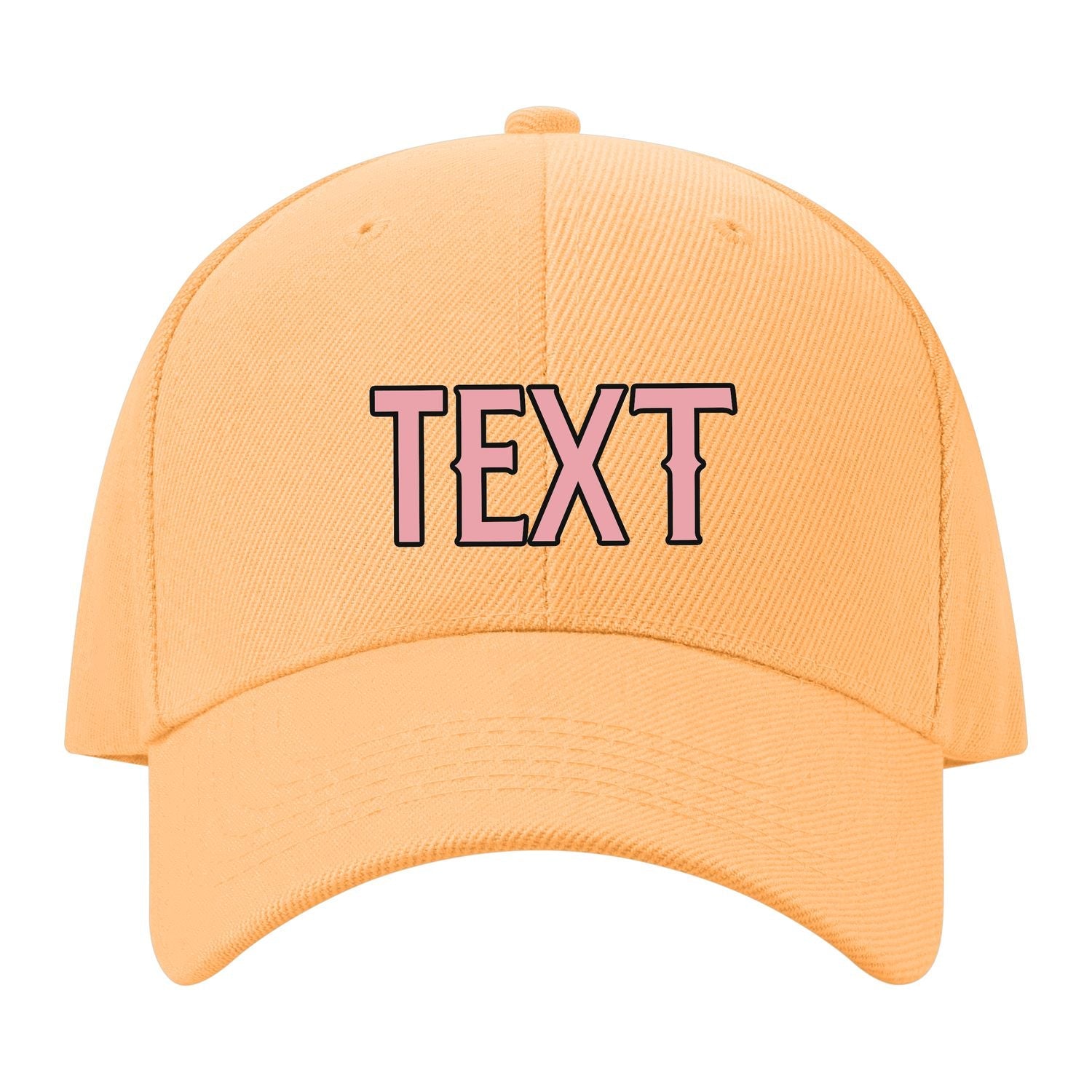 Custom Peach Powder Light Emerald Green Hat 30B21721