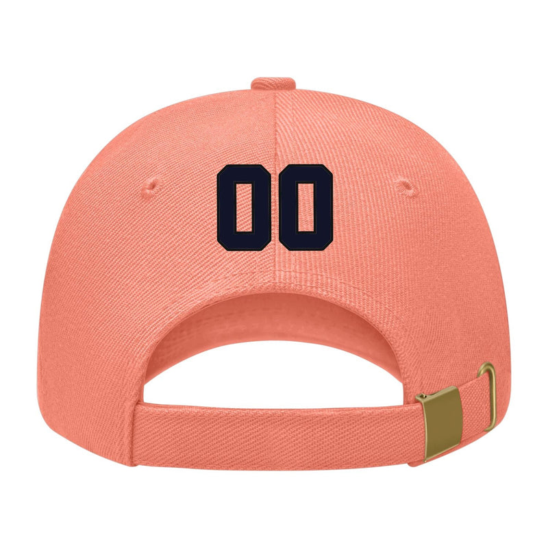 Custom Coral Pink Pale Peach Hat 31B21711