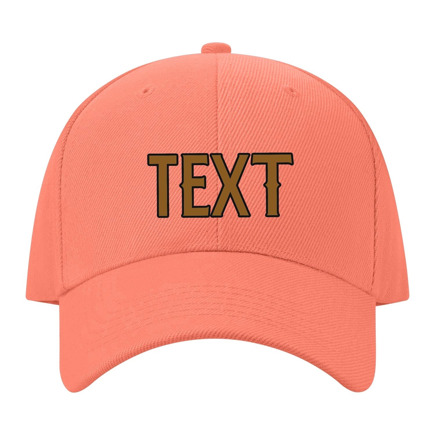 Custom Coral Pink Dark Green Hat 31B21722