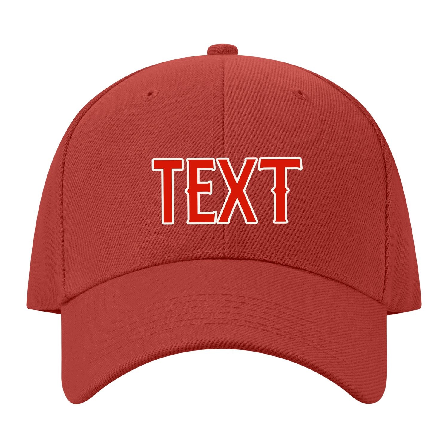 Custom Coral Red Lavender Gray Hat 35B21812