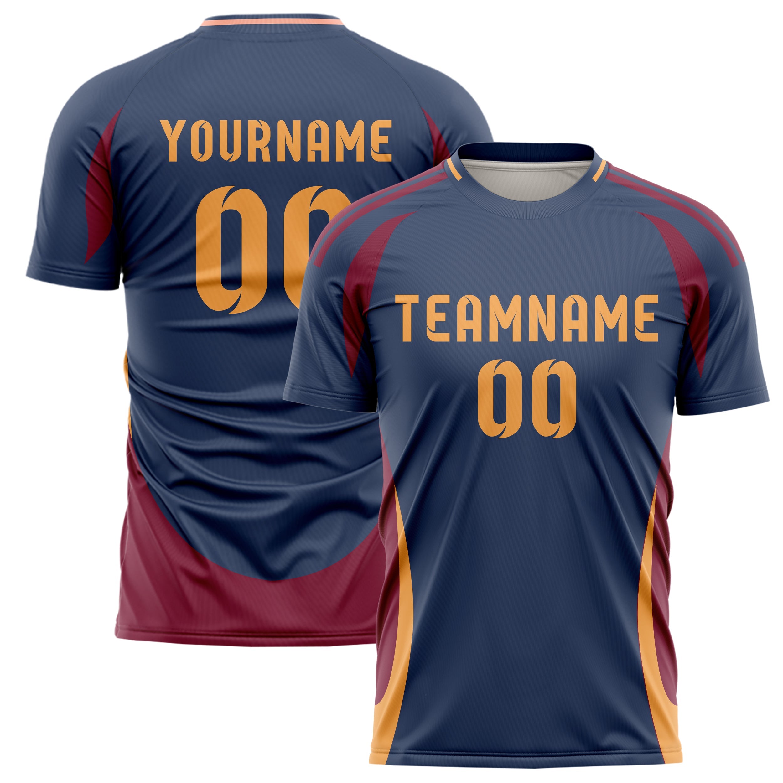 Maillot Tiber River Third inspiré - Nom, numéro et logo personnalisés