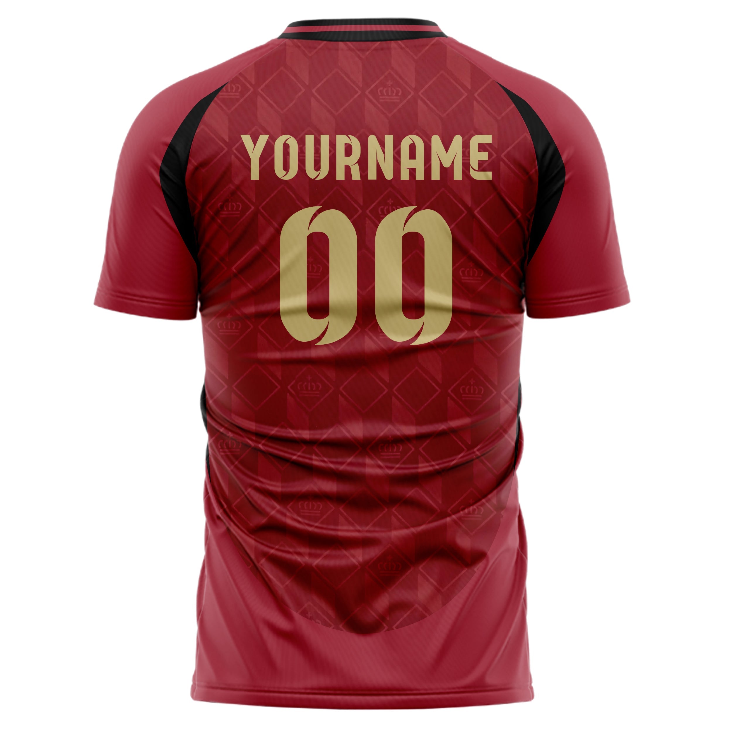 Maillot domicile de football inspiré de la Belgique – Nom, numéro et logo personnalisés