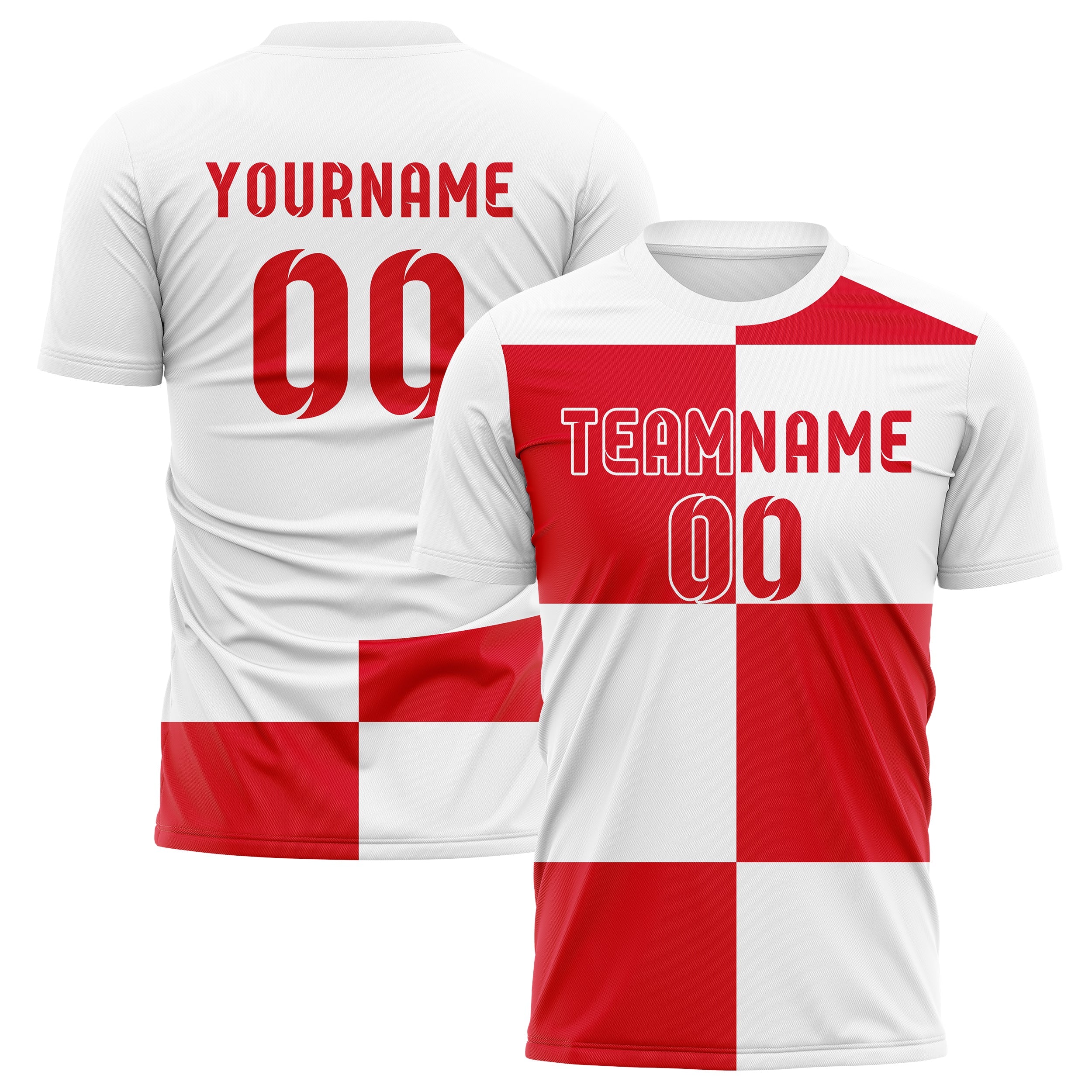 Maillot domicile de football inspiré de la Croatie – Nom, numéro et logo personnalisés