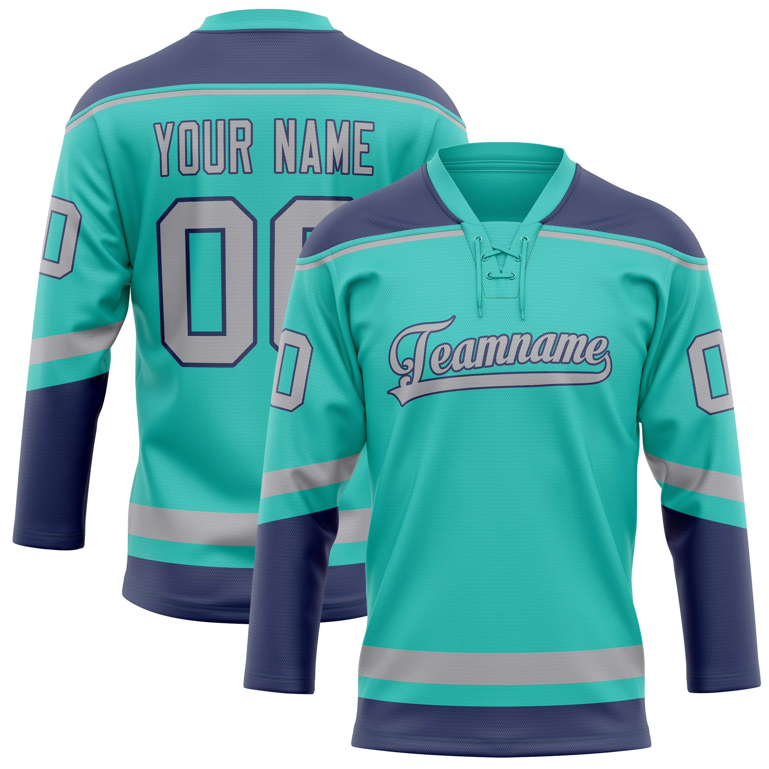 Maillot de hockey personnalisé bleu marine uni