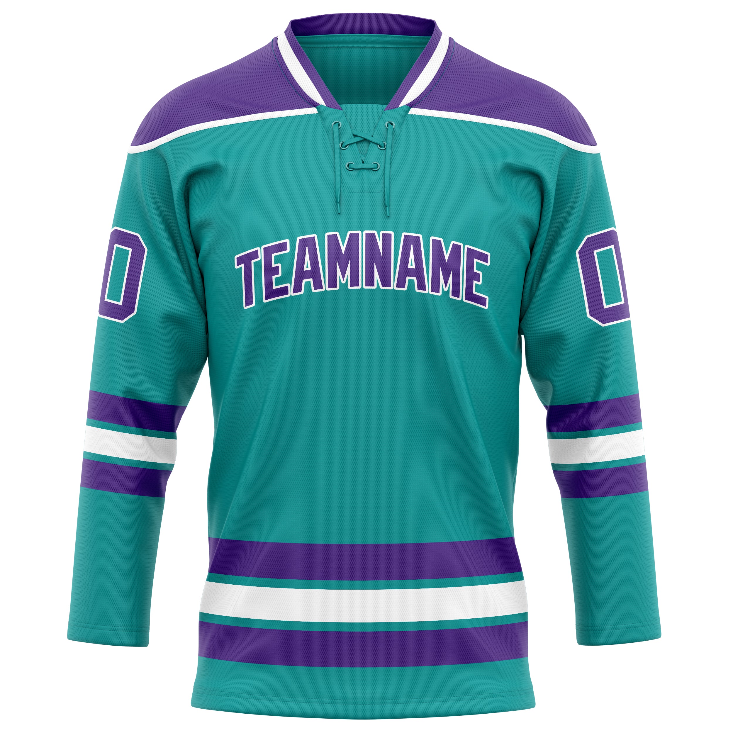 Maillot de hockey personnalisé bleu turquoise uni