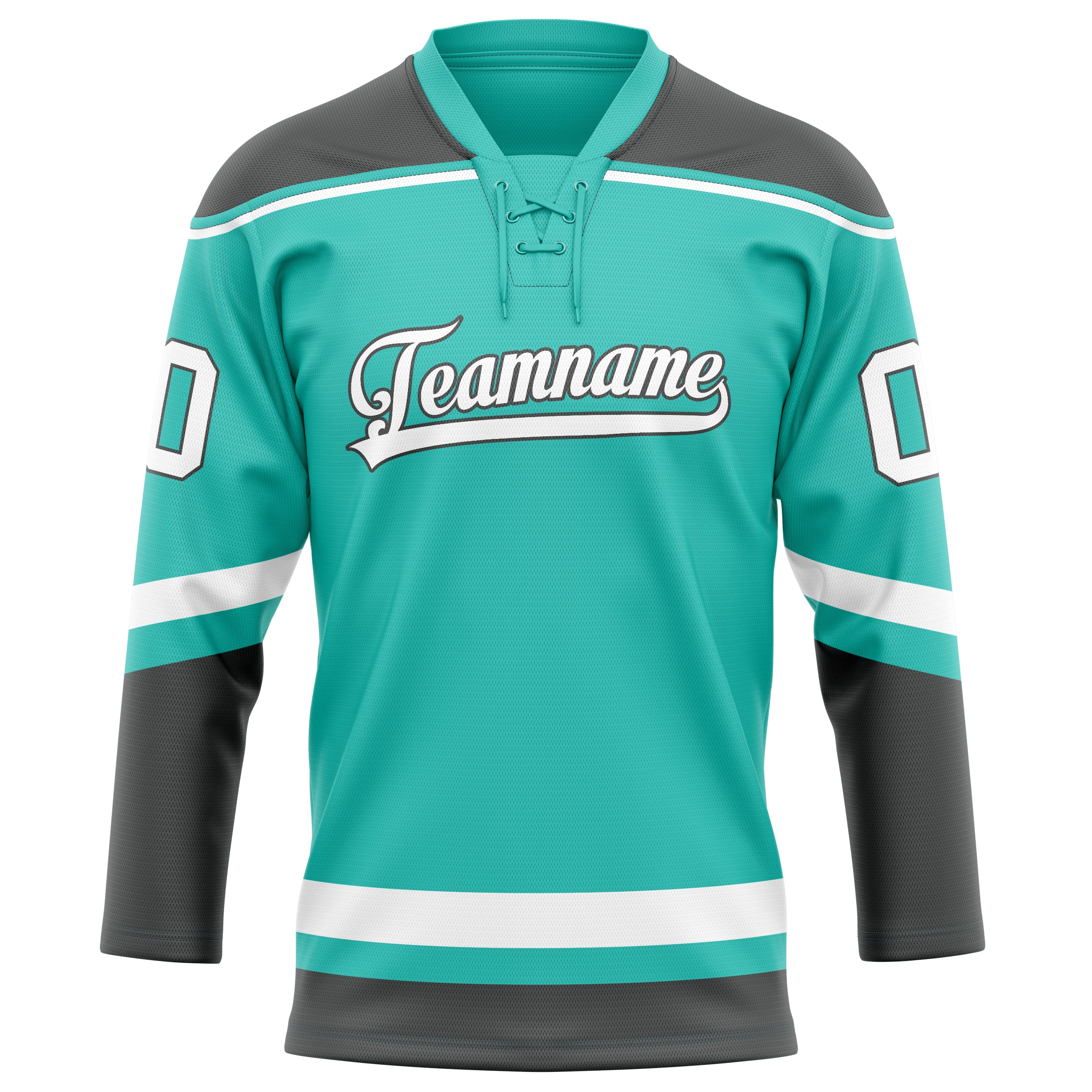 Maillot de hockey personnalisé gris aqua uni