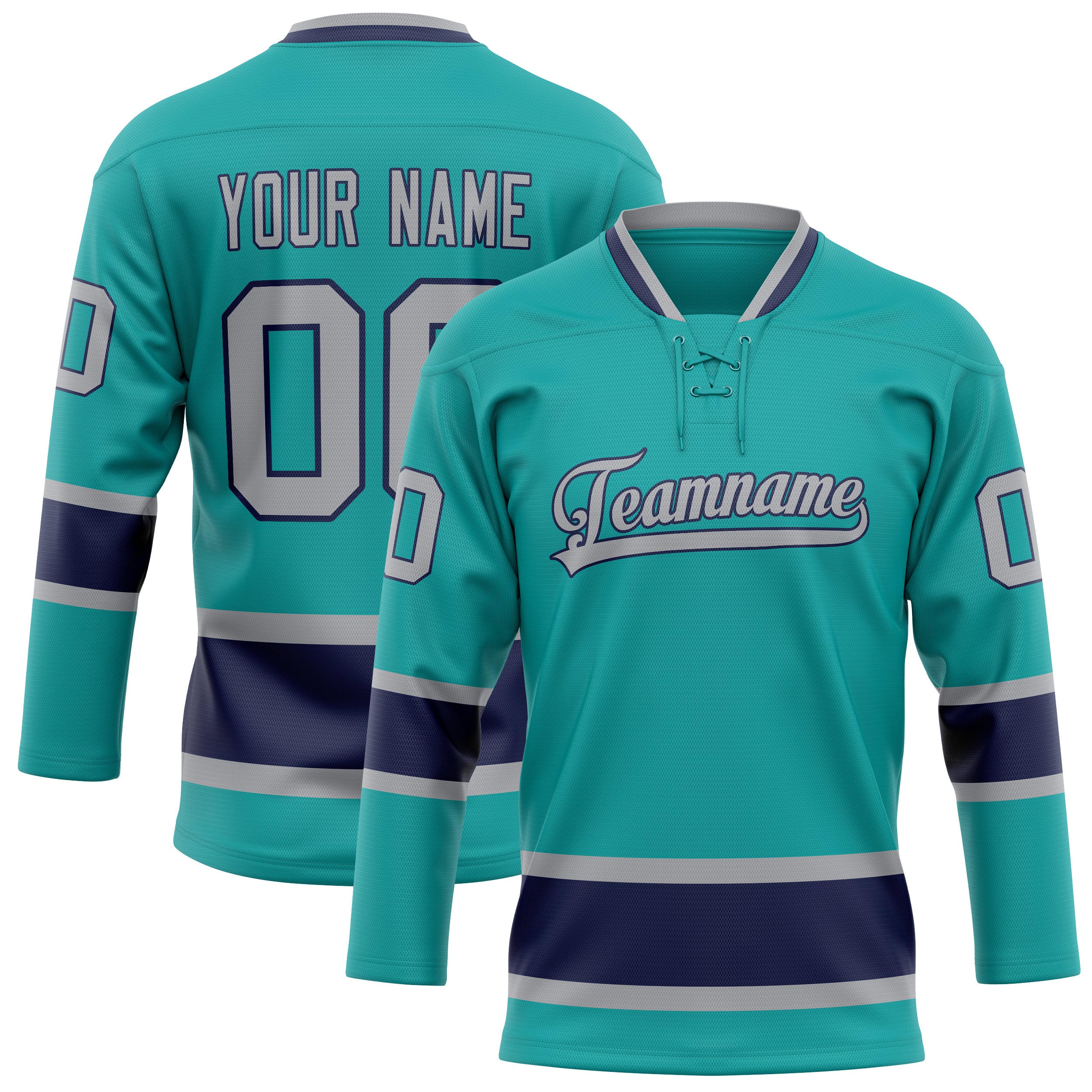 Maillot de hockey personnalisé bleu marine uni