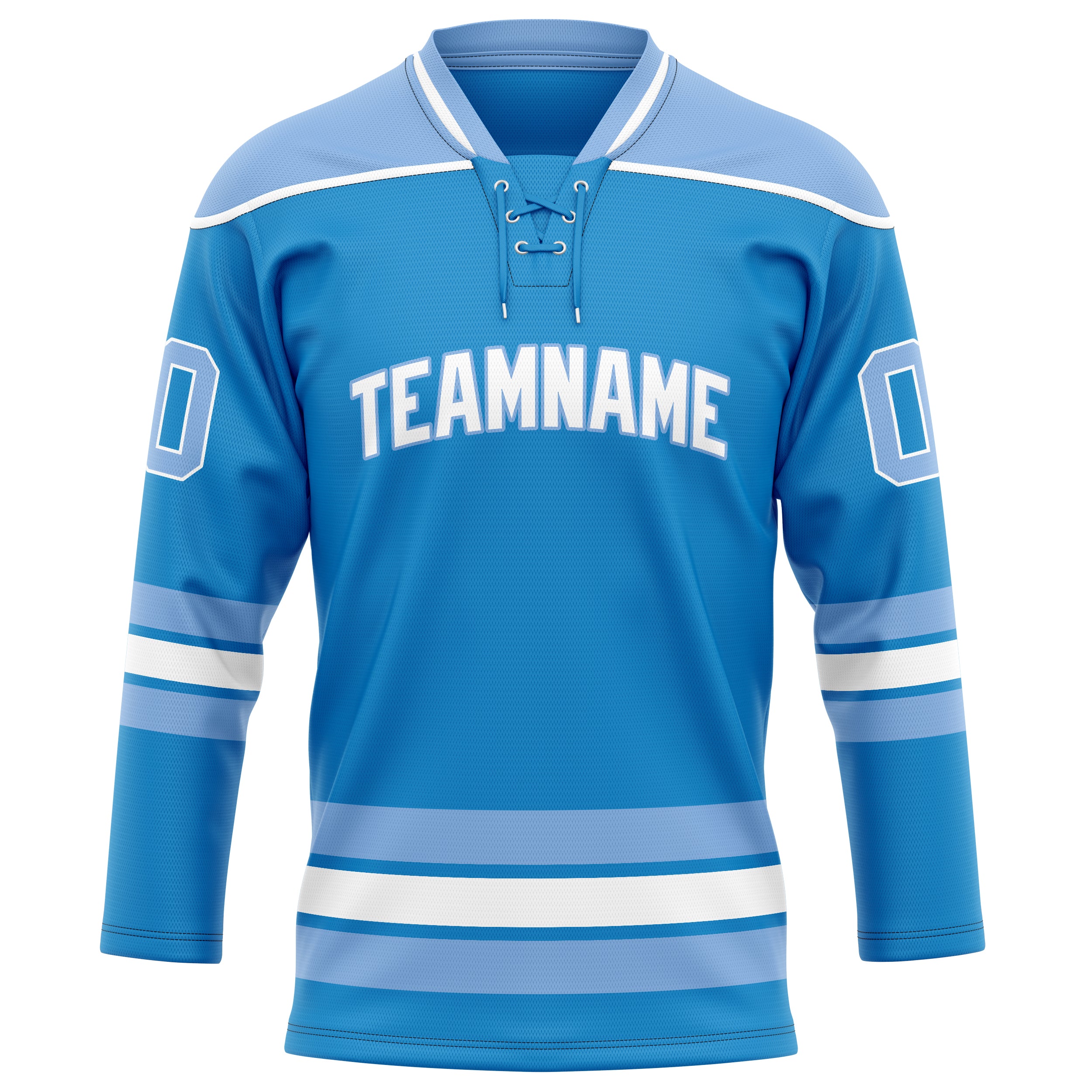 Maillot de hockey personnalisé bleu clair uni