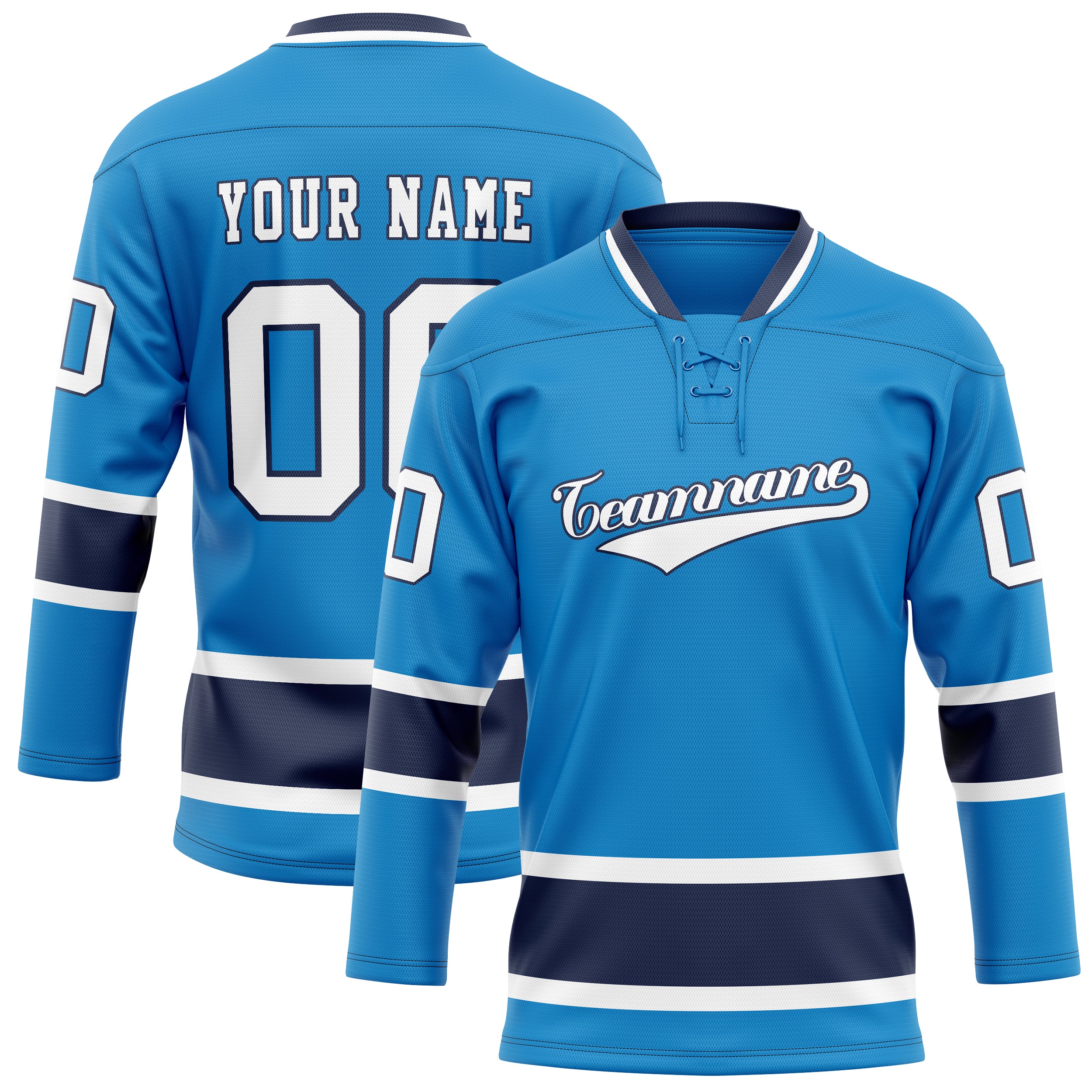 Maillot de hockey personnalisé bleu marine uni