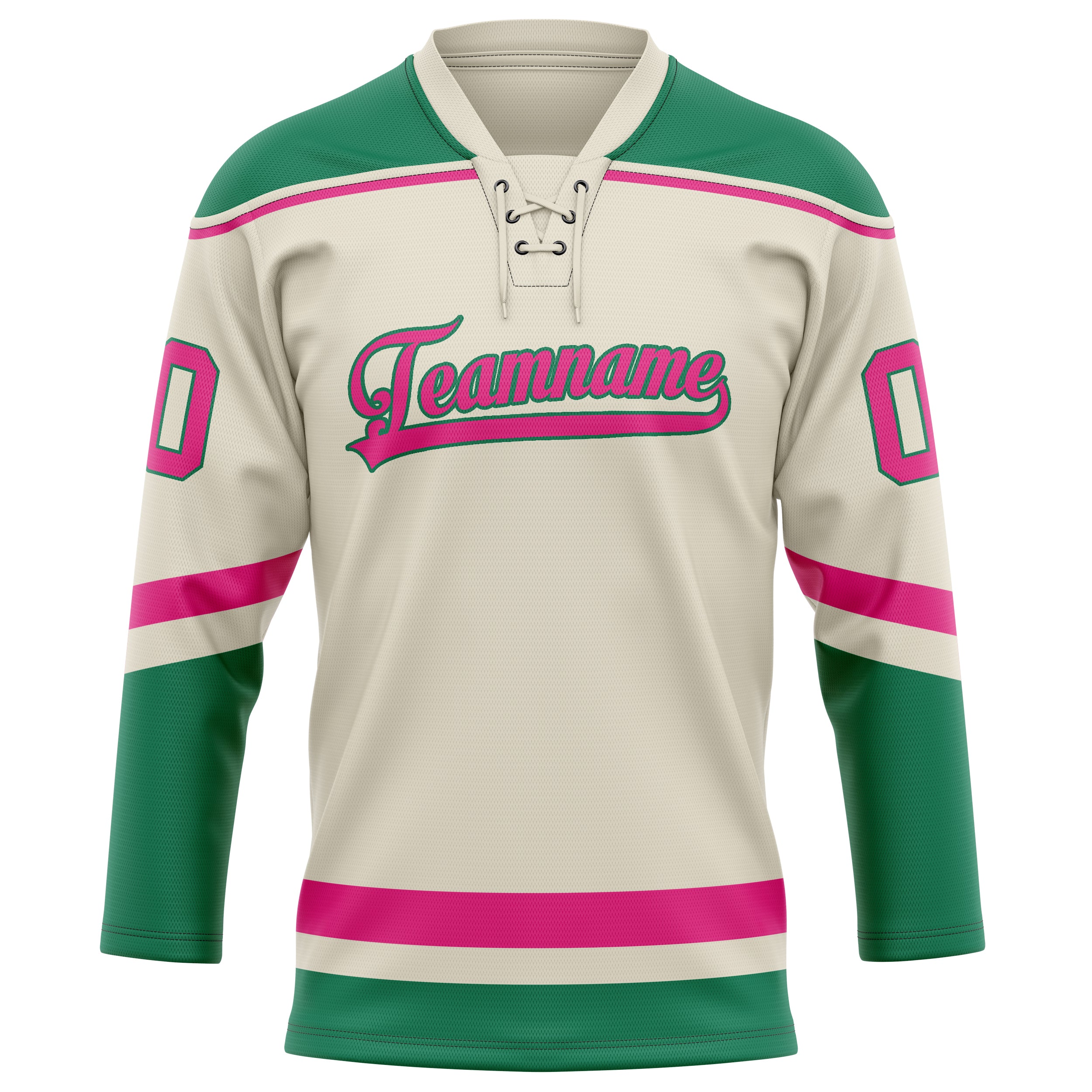 Maillot de hockey personnalisé rose crème uni