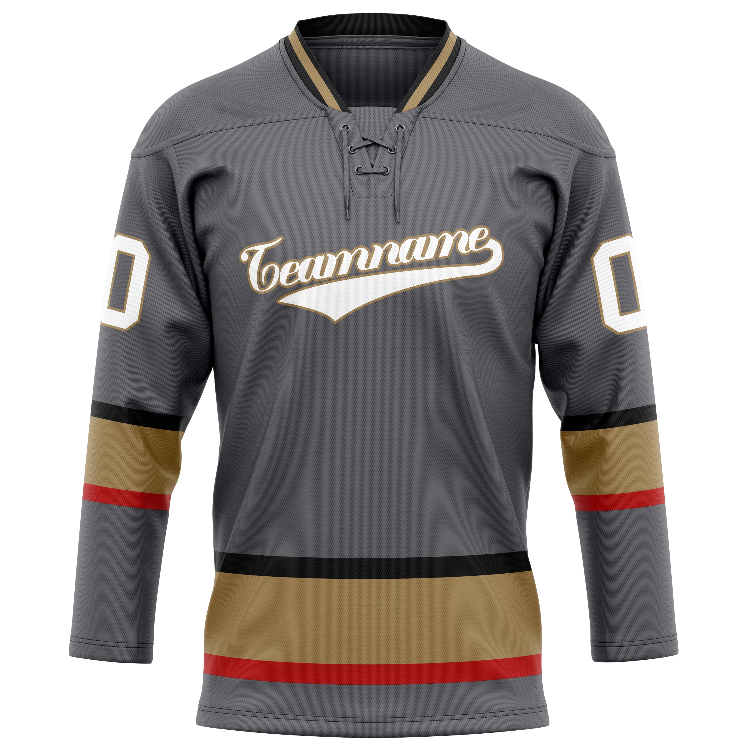 Maillot de hockey personnalisé gris et blanc uni