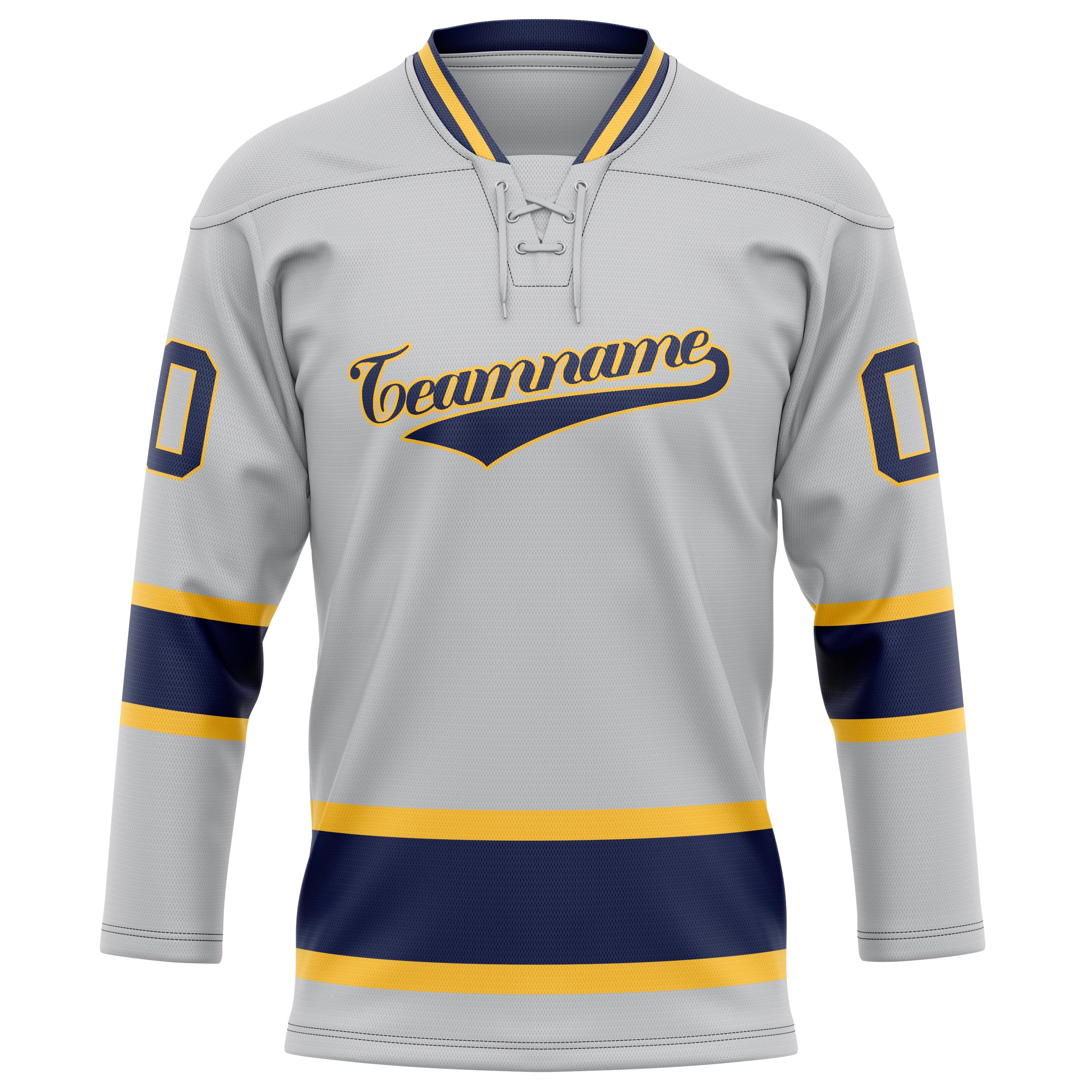 Maillot de hockey personnalisé gris marine uni
