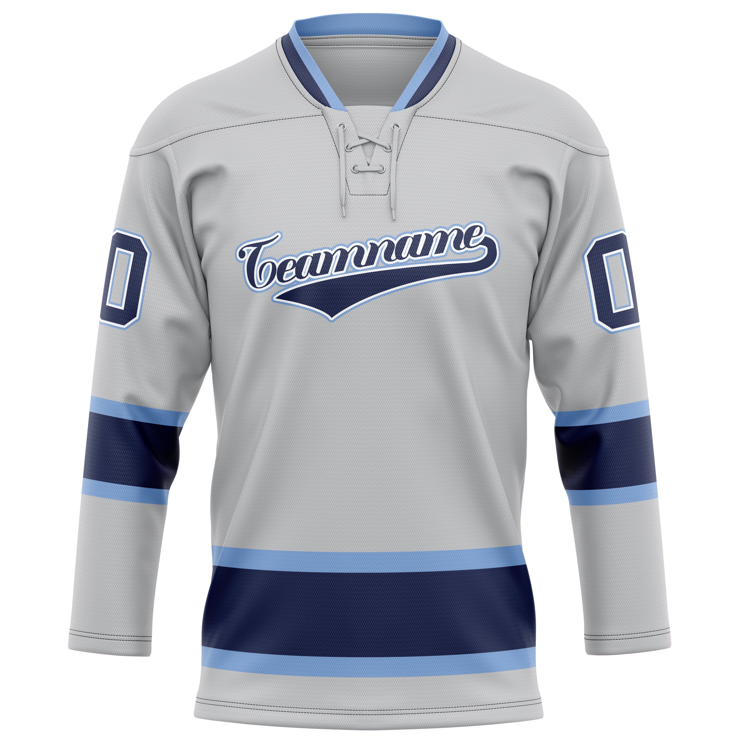 Maillot de hockey personnalisé gris marine uni