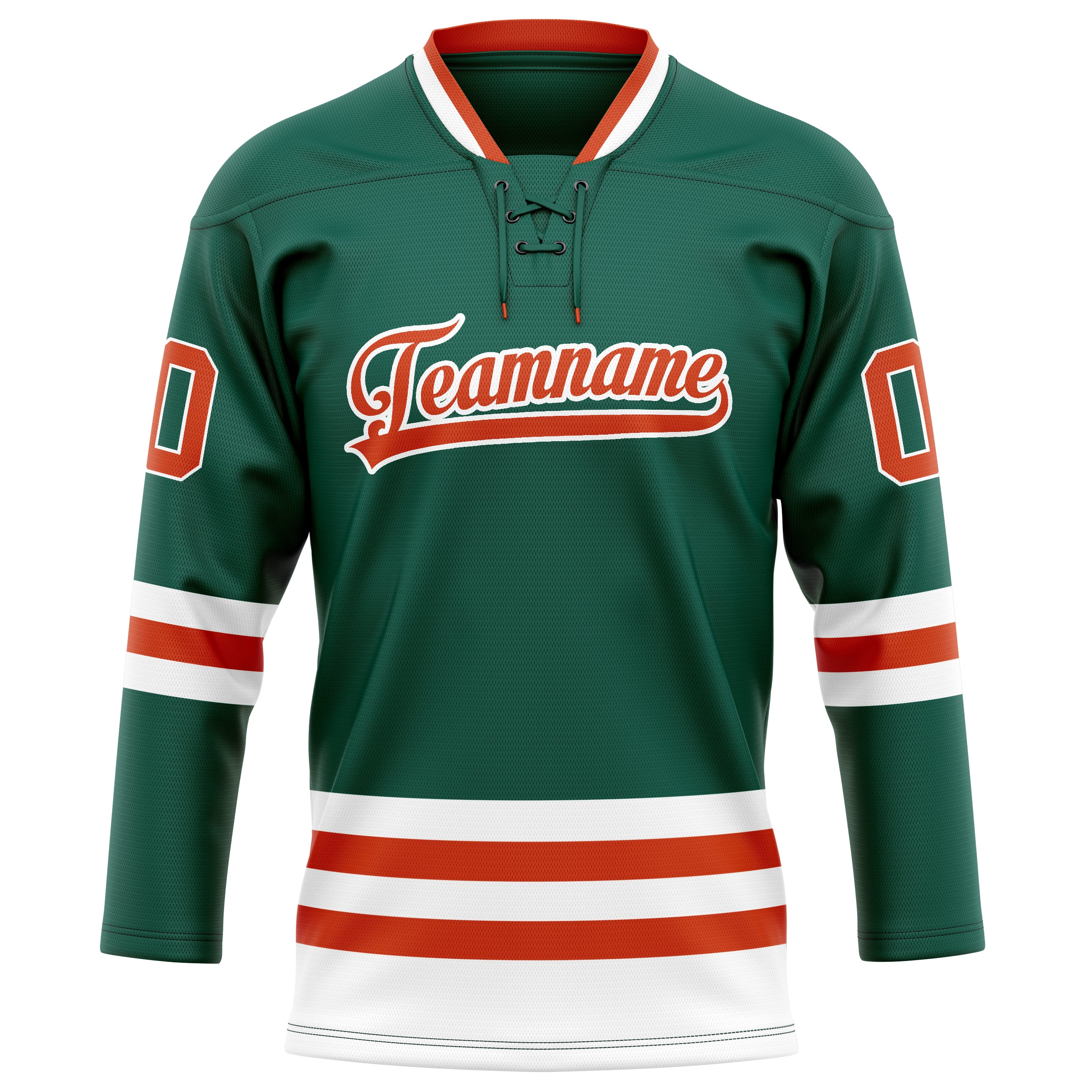 Maillot de hockey personnalisé vert et rouge uni