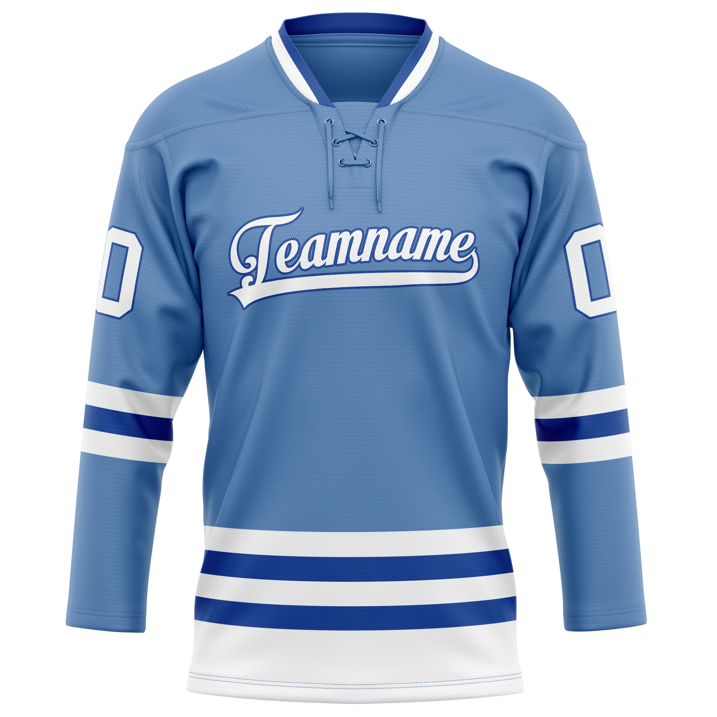 Maillot de hockey personnalisé bleu clair royal uni