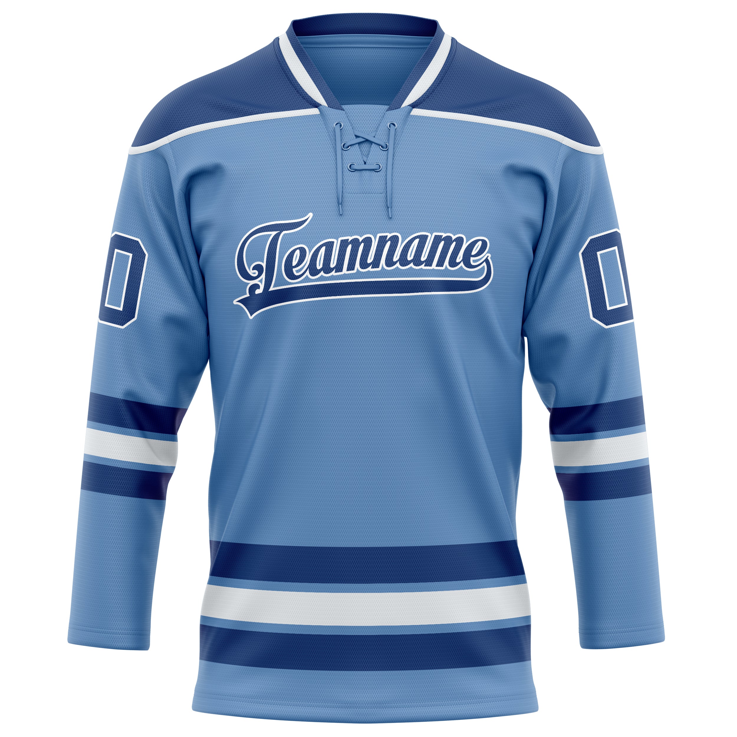 Maillot de hockey personnalisé bleu clair royal uni