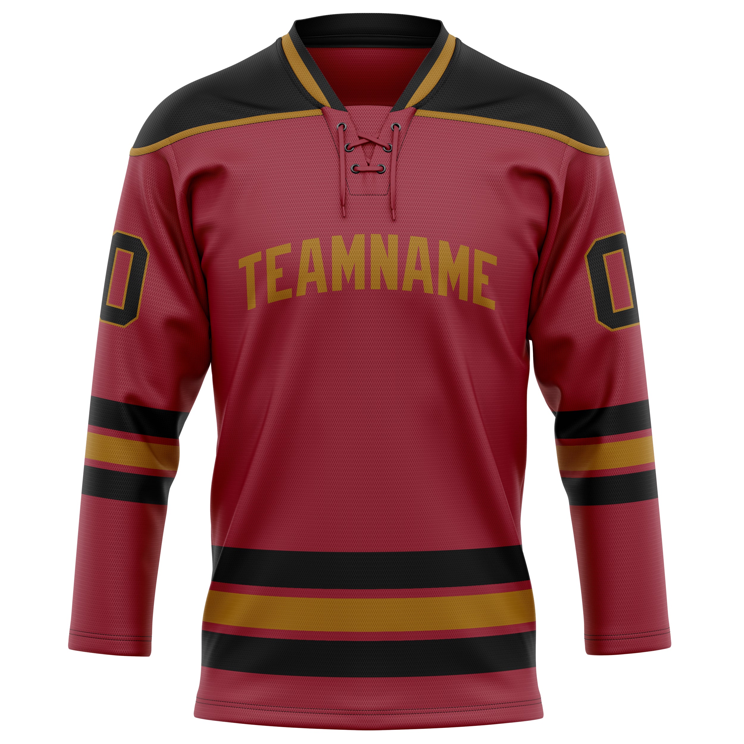 Maillot de hockey personnalisé bordeaux et noir uni
