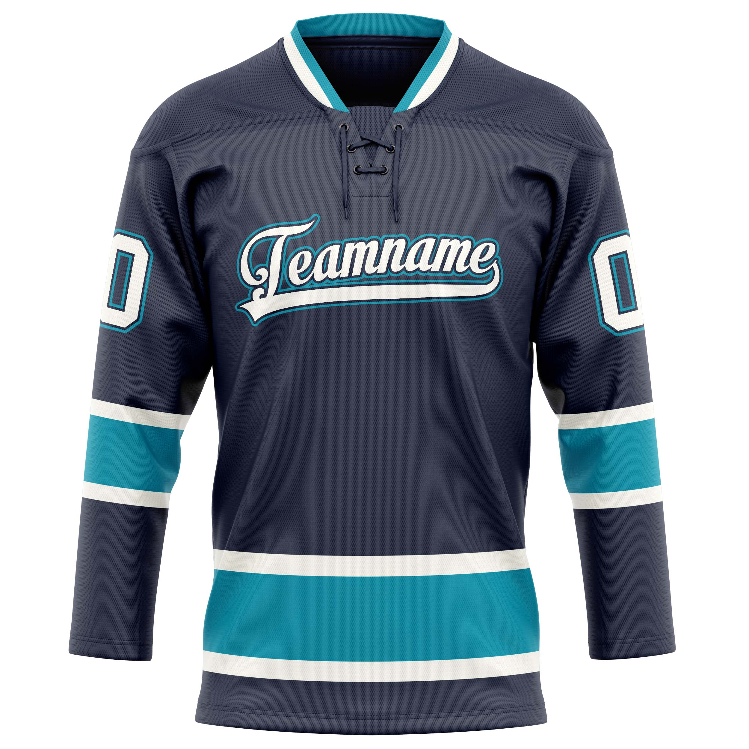 Maillot de hockey personnalisé bleu marine uni
