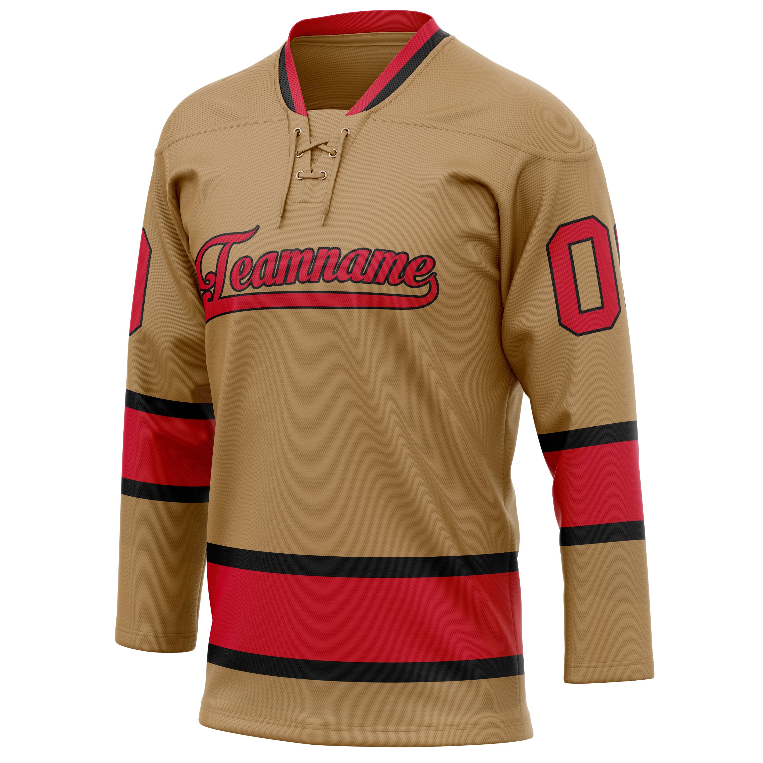 Maillot de hockey personnalisé Old Gold rouge uni