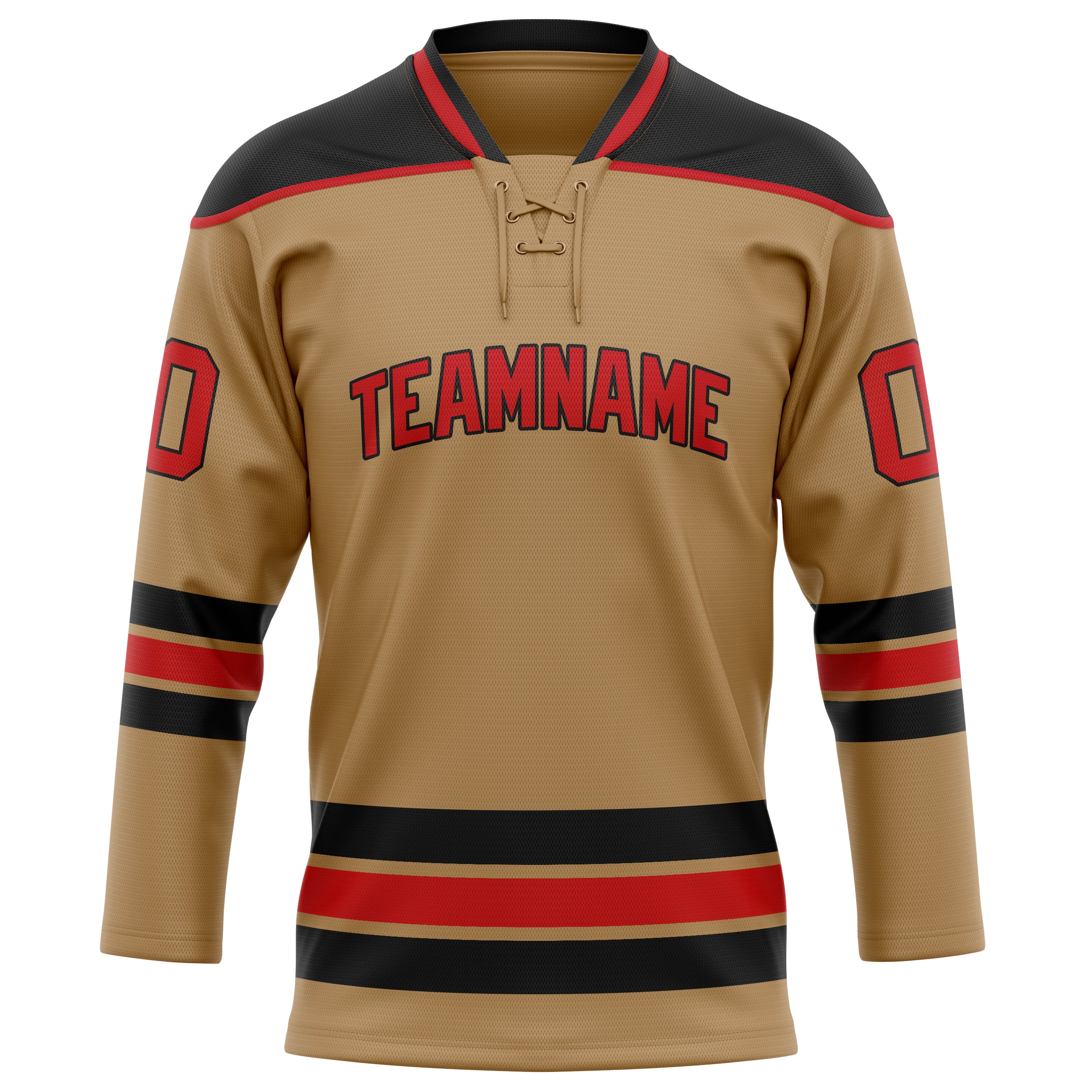 Maillot de hockey personnalisé Old Gold rouge uni