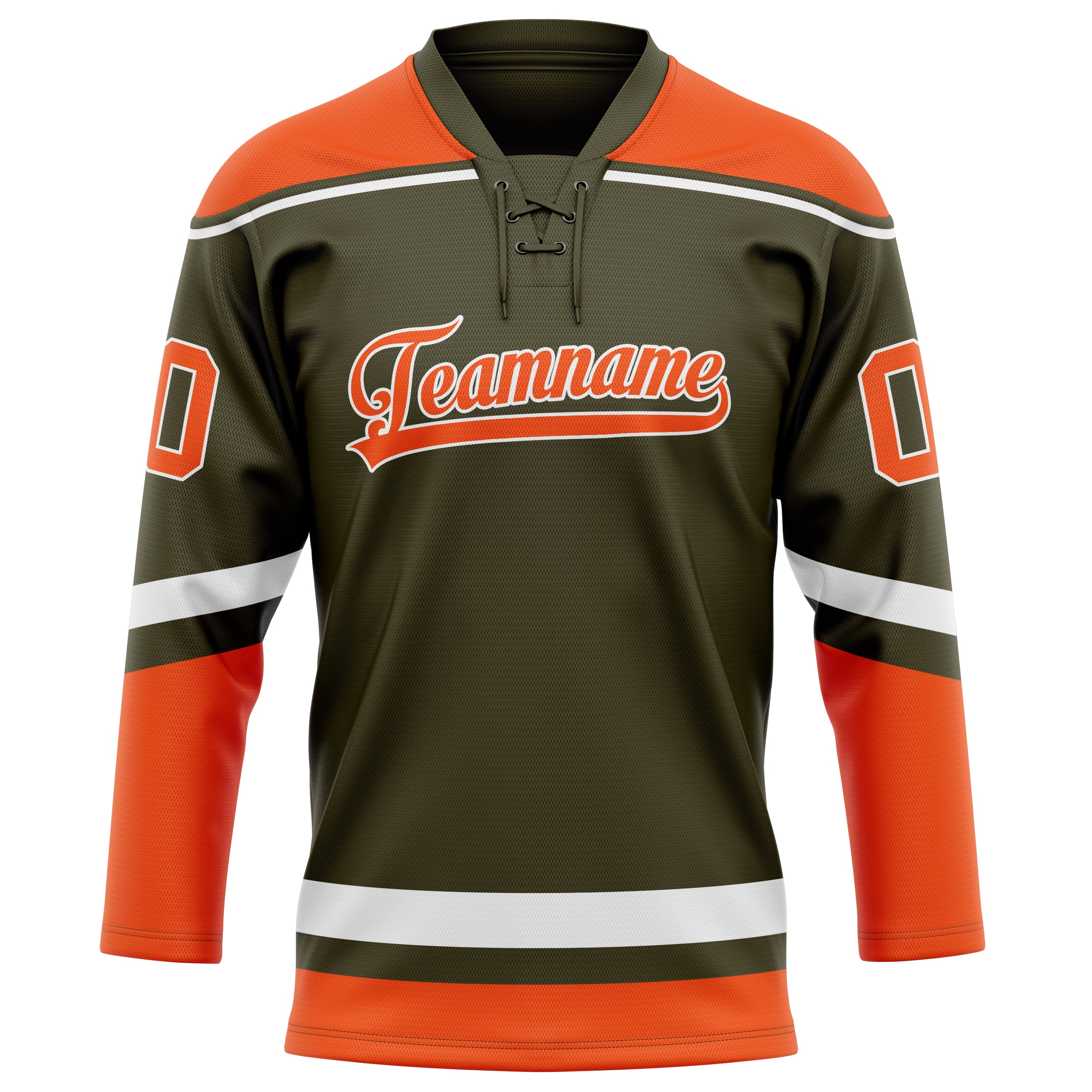 Maillot de hockey personnalisé rouge olive uni