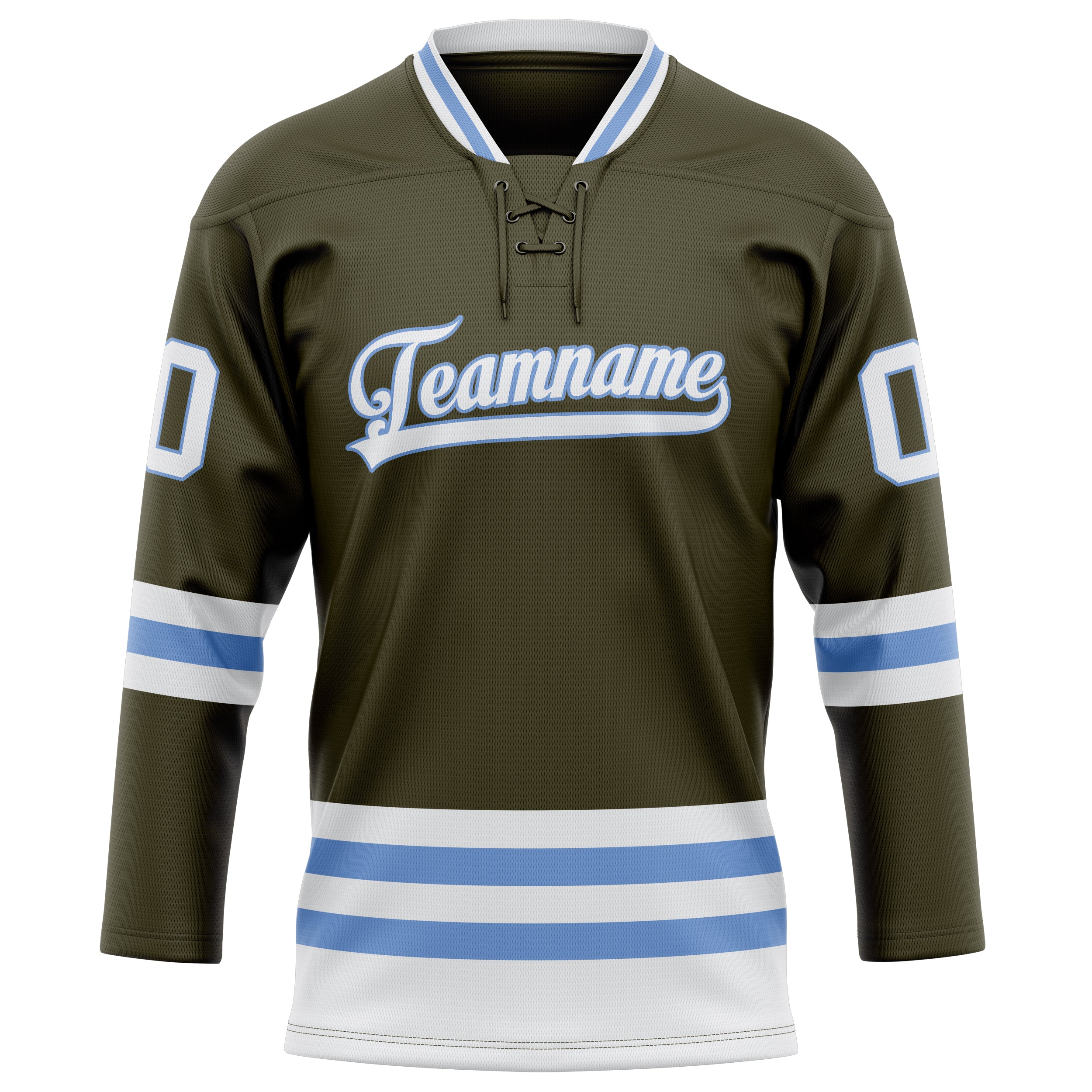 Maillot de hockey personnalisé vert olive clair uni