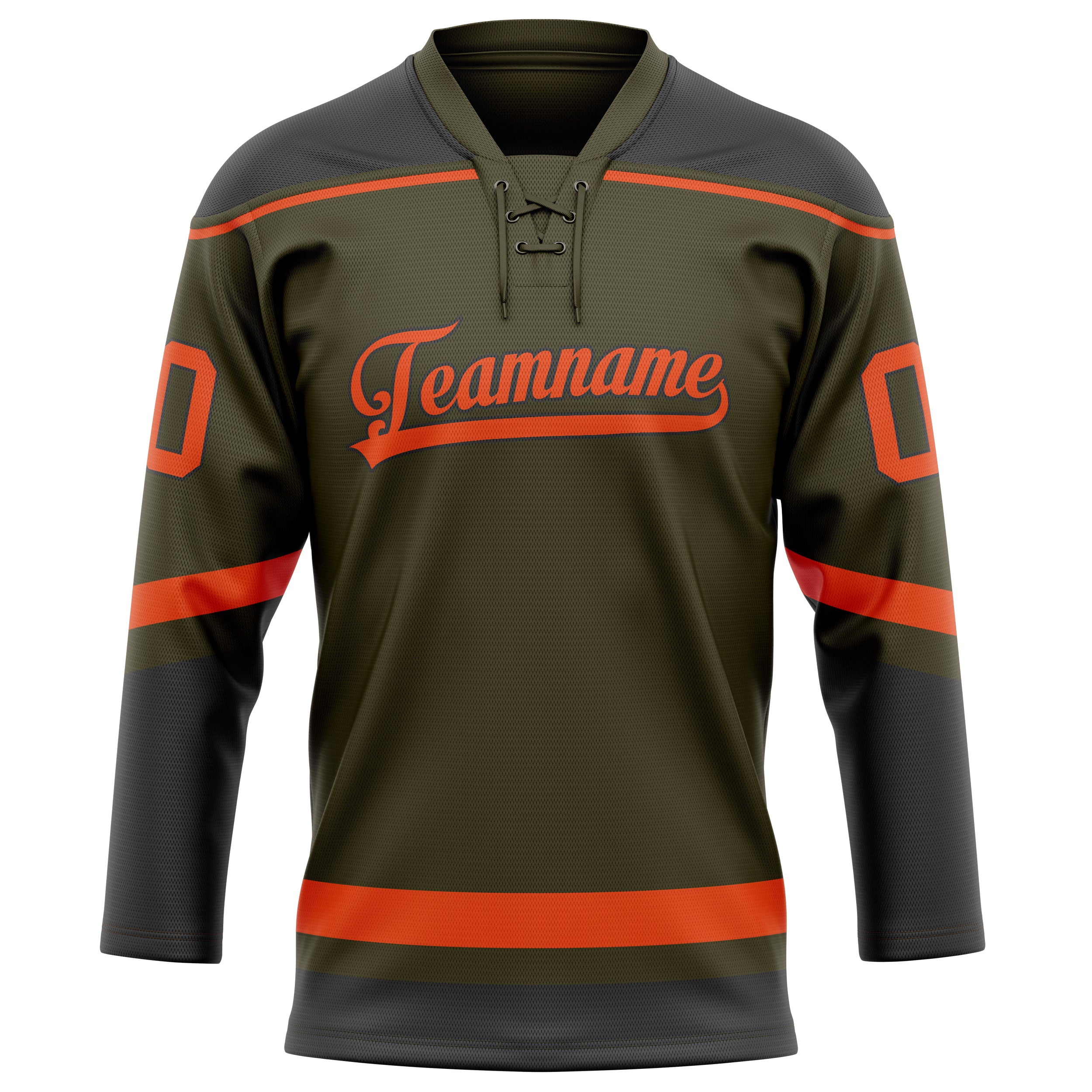 Maillot de hockey personnalisé rouge olive uni