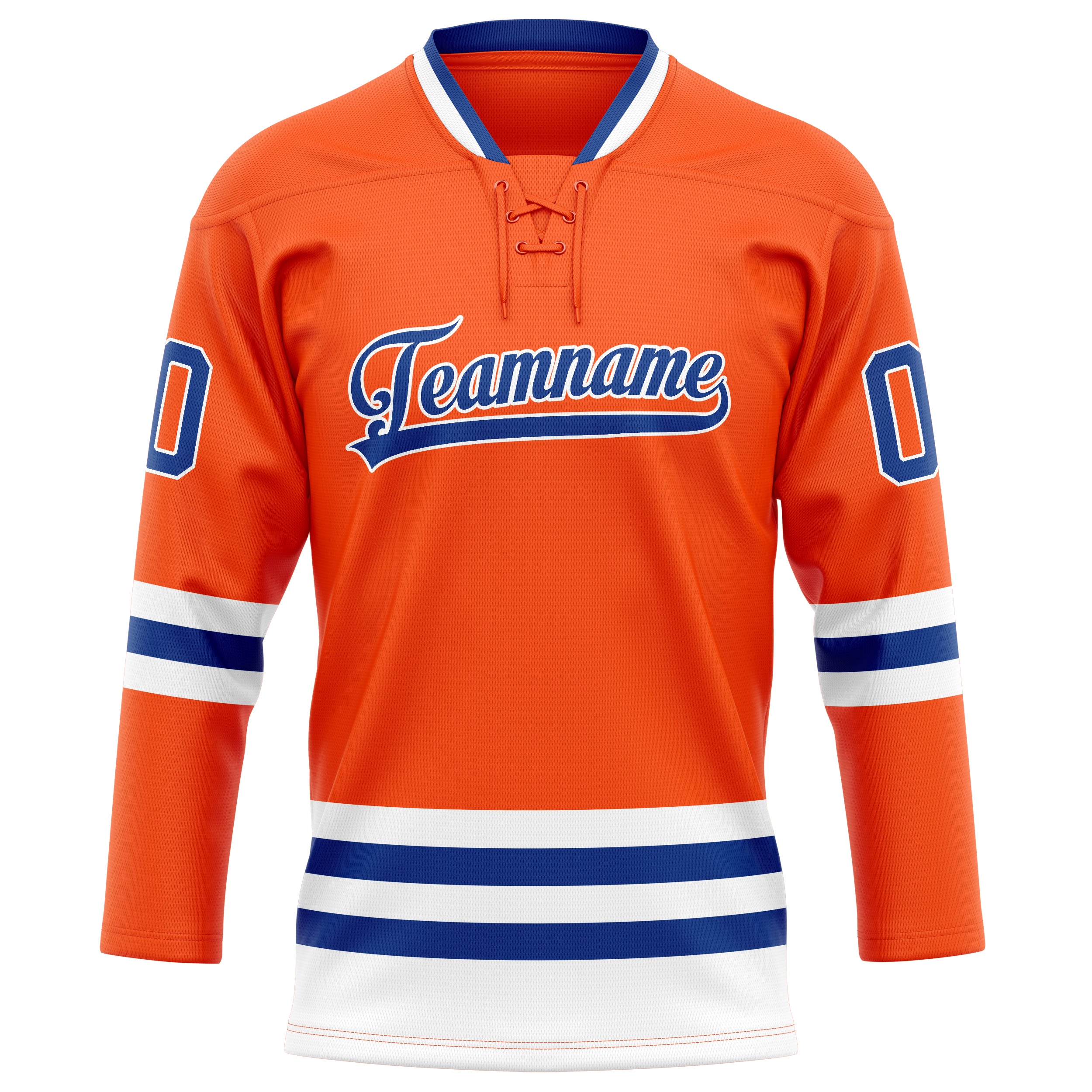 Maillot de hockey personnalisé orange royal uni