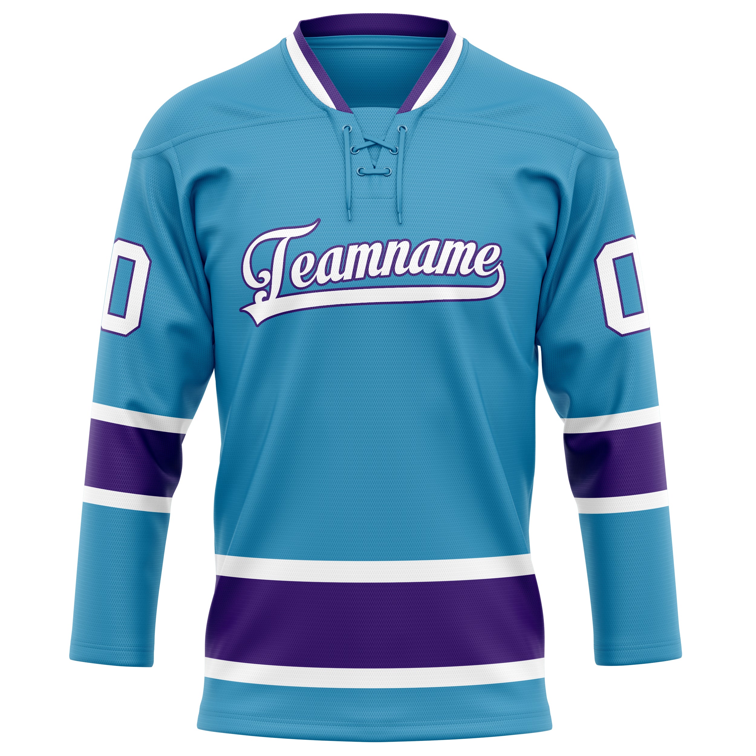 Maillot de hockey personnalisé Panther bleu et violet uni