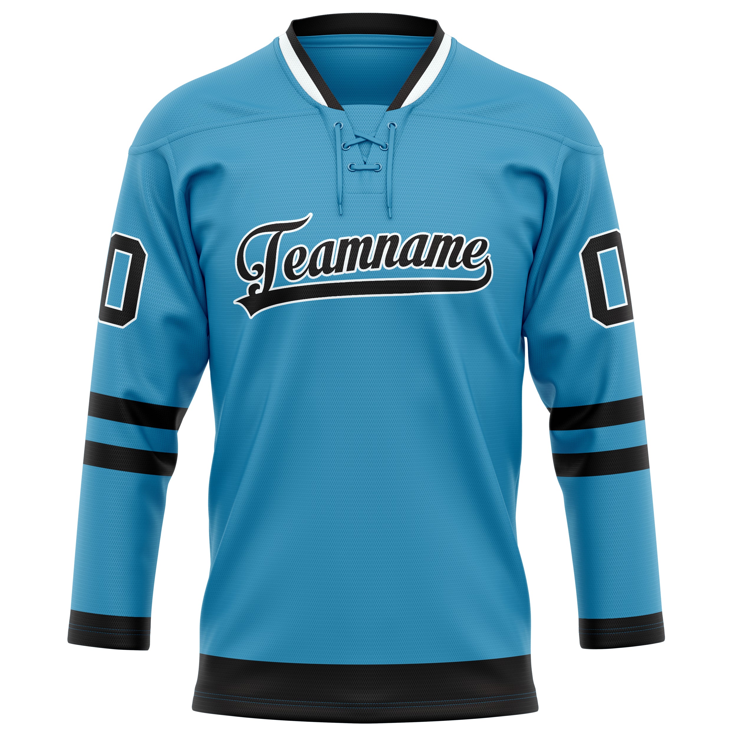 Maillot de hockey personnalisé Panther bleu et noir uni