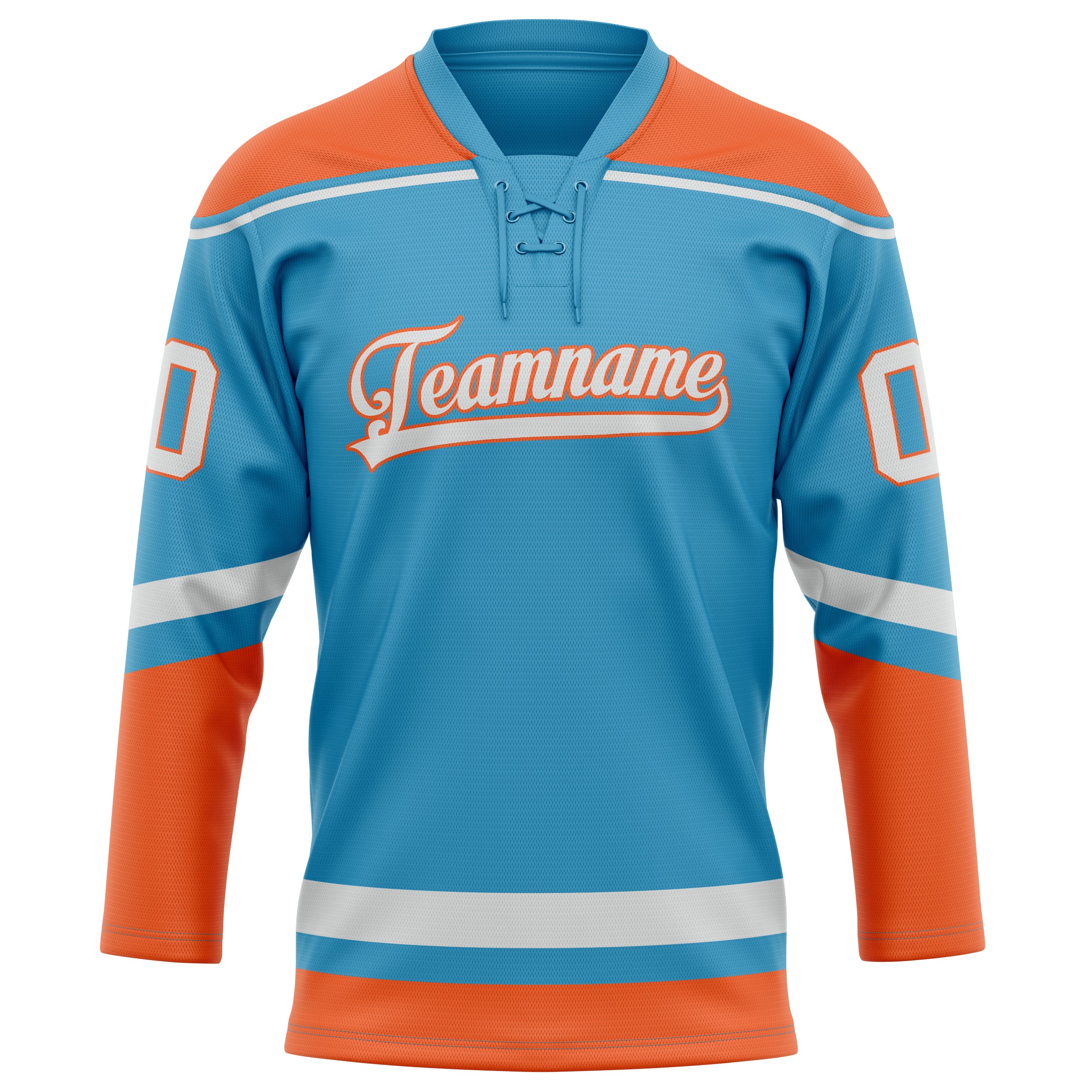 Maillot de hockey personnalisé Panther bleu et orange uni