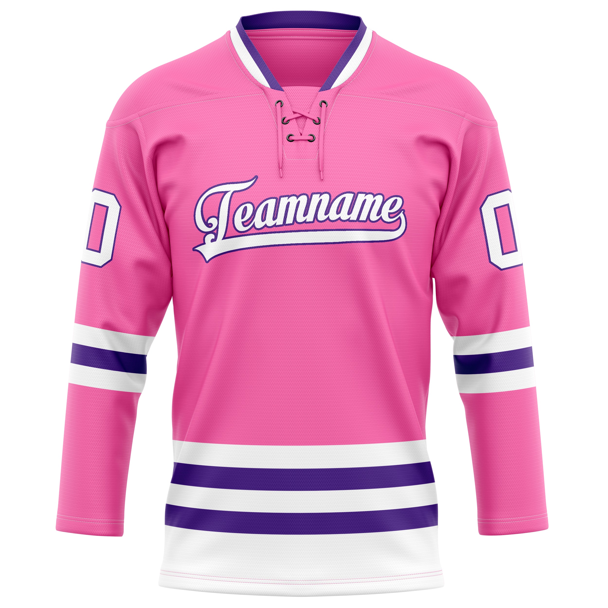 Maillot de hockey personnalisé rose et violet uni