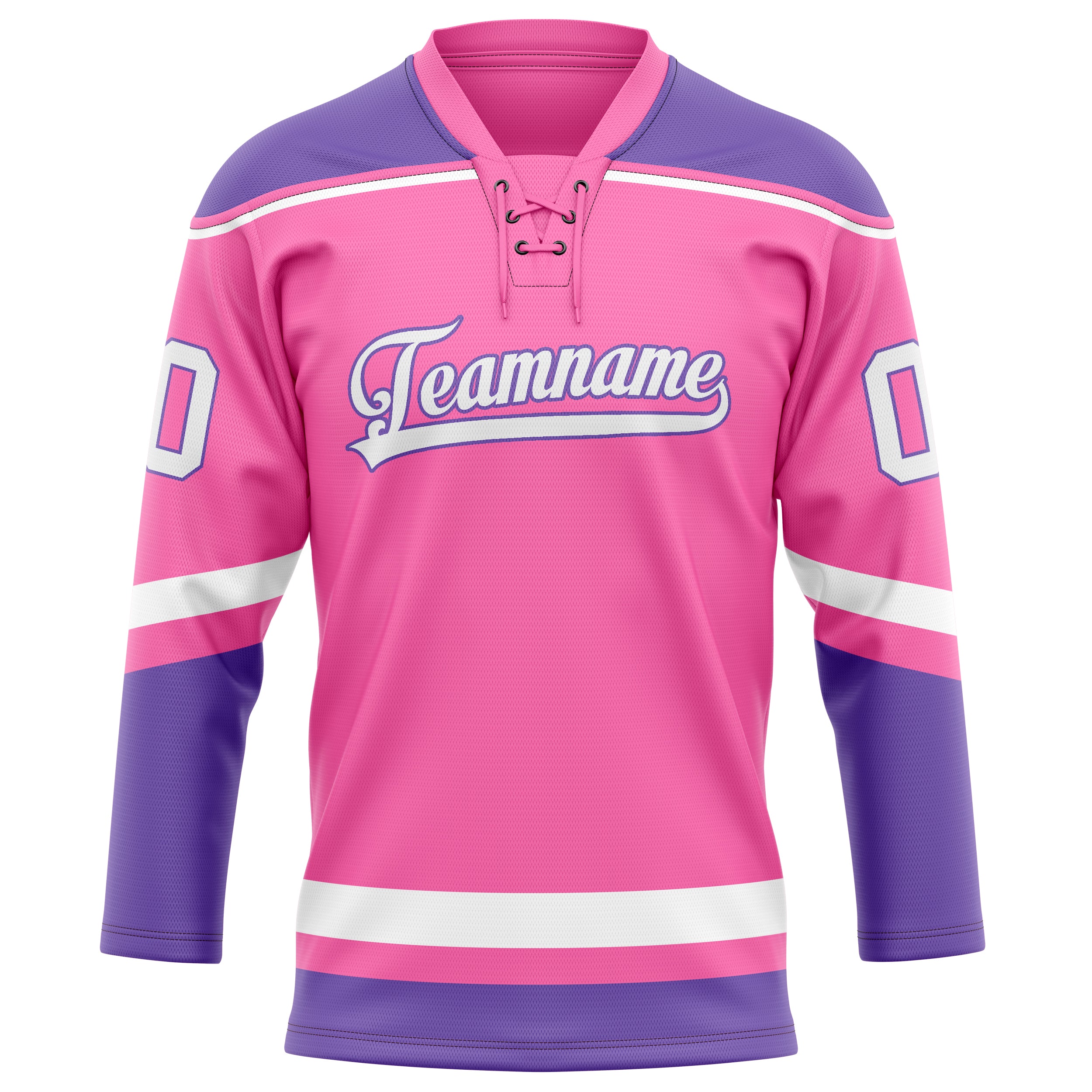 Maillot de hockey personnalisé rose et violet uni