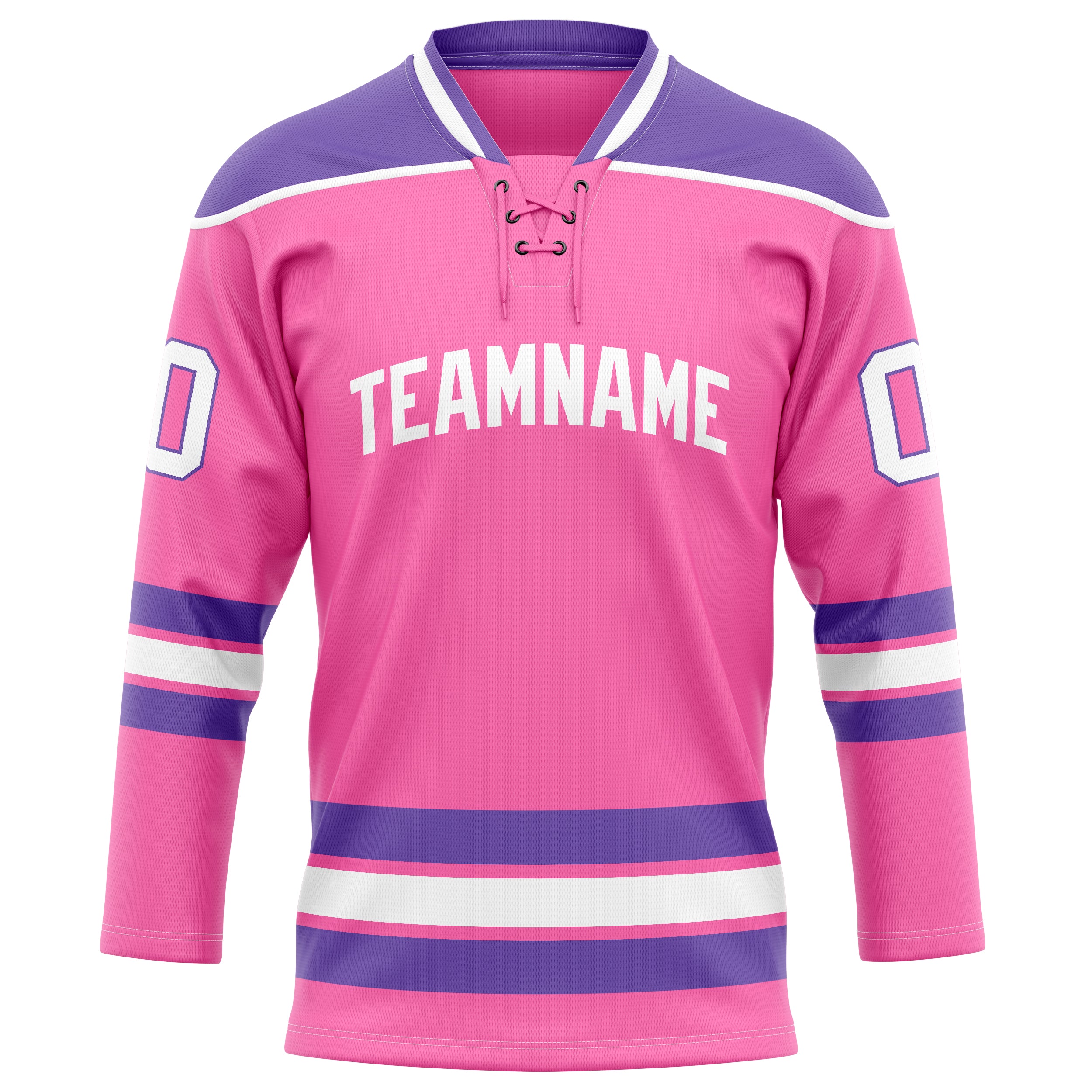 Maillot de hockey personnalisé rose et violet uni