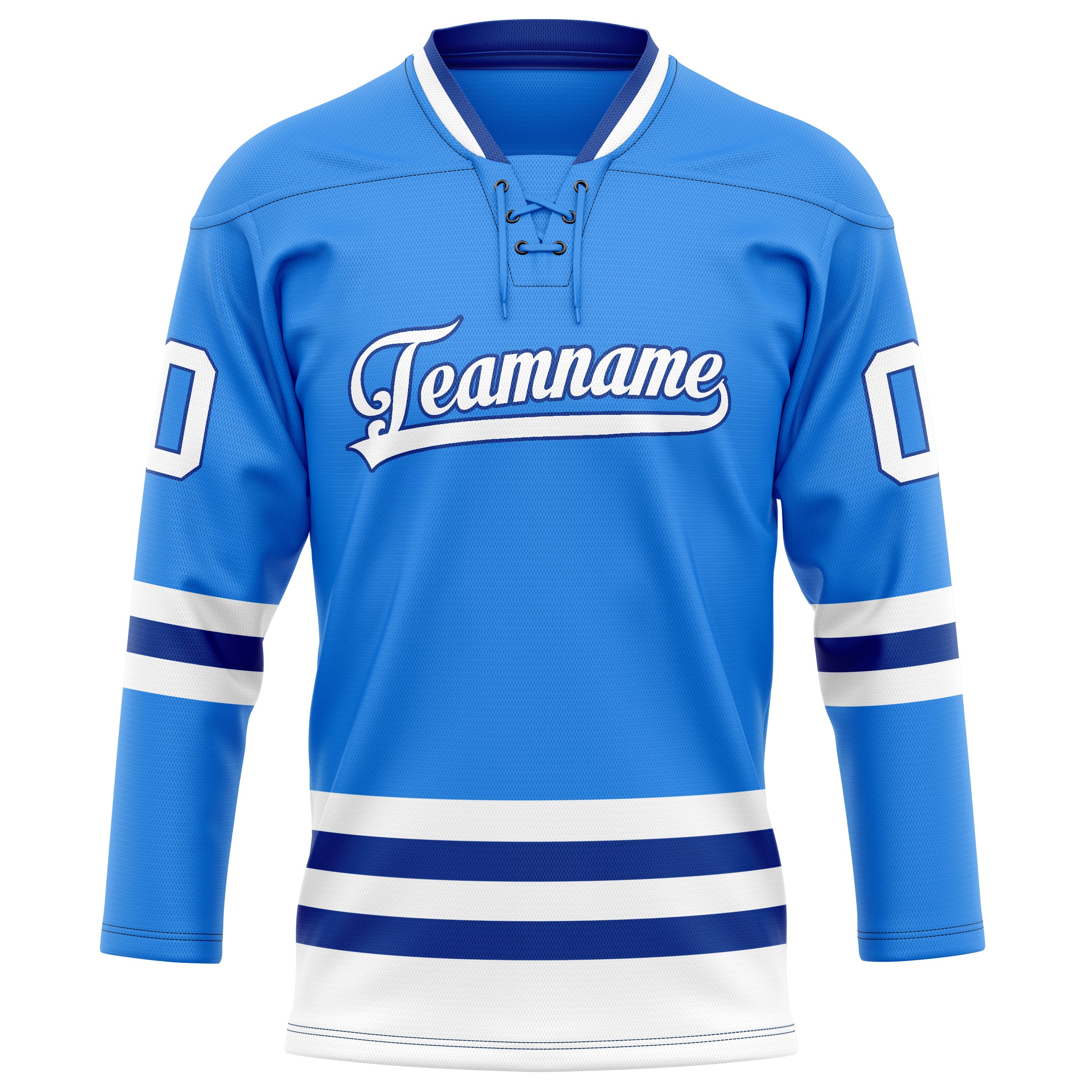 Maillot de hockey personnalisé bleu poudré royal uni