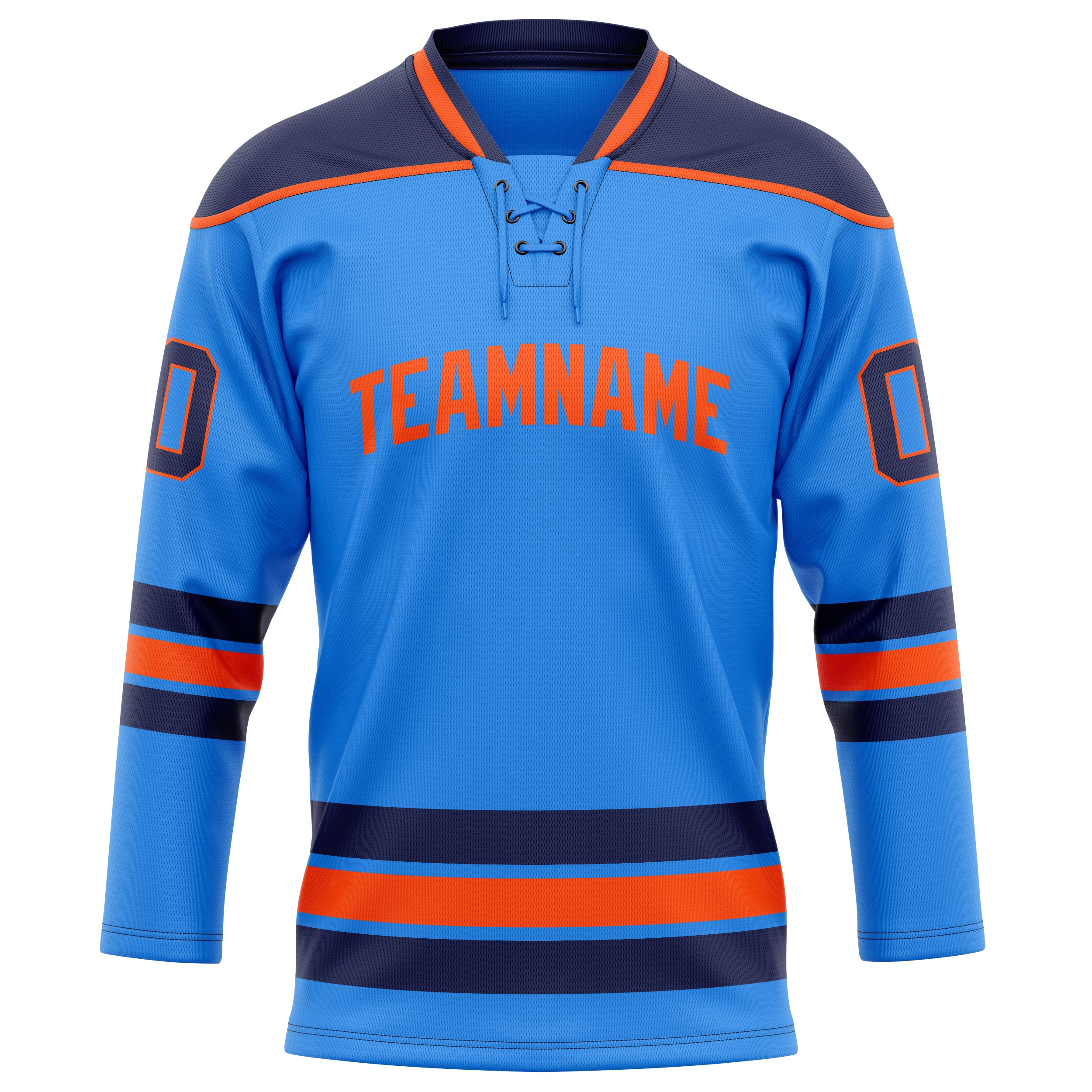 Maillot de hockey personnalisé bleu marine uni