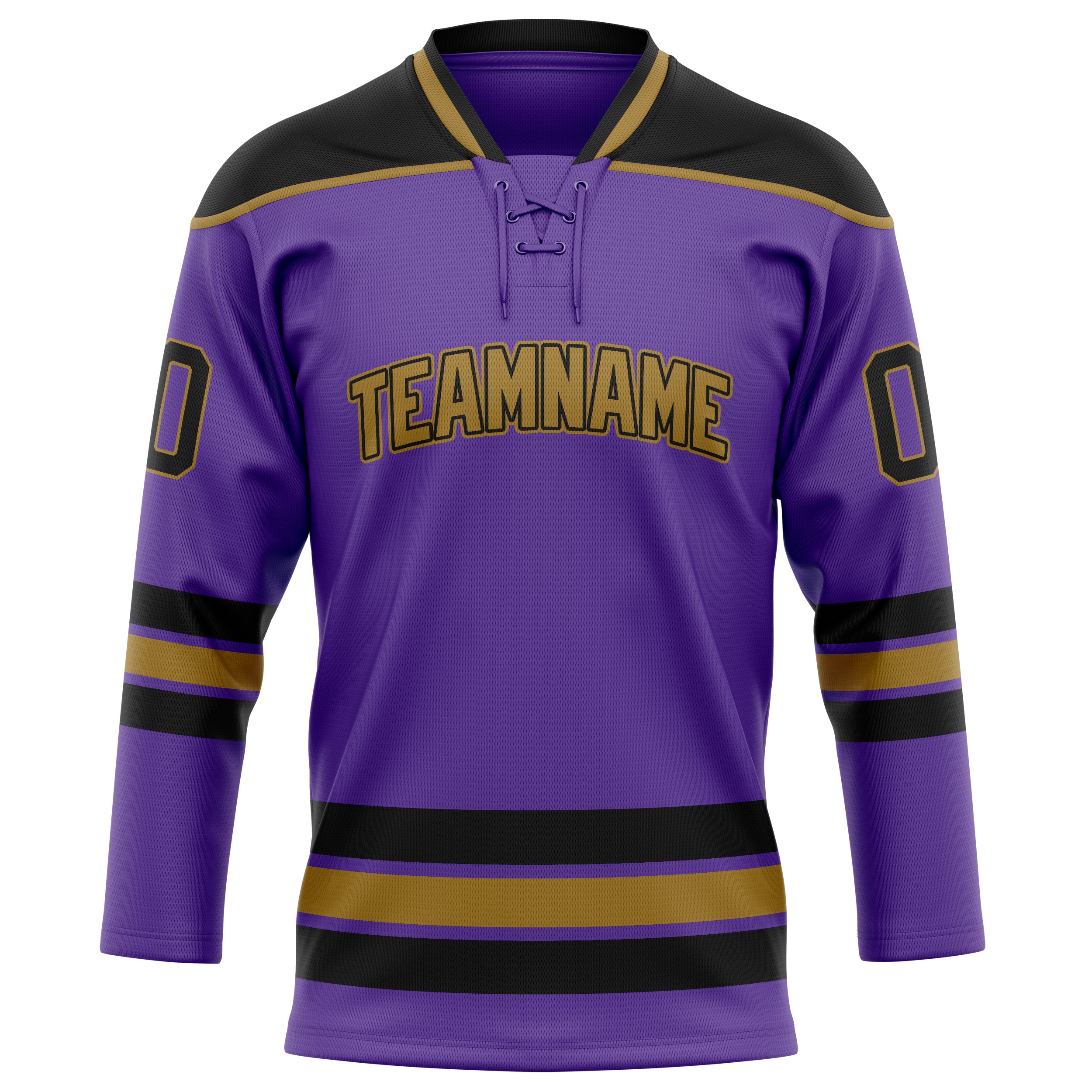 Maillot de hockey personnalisé violet et noir uni