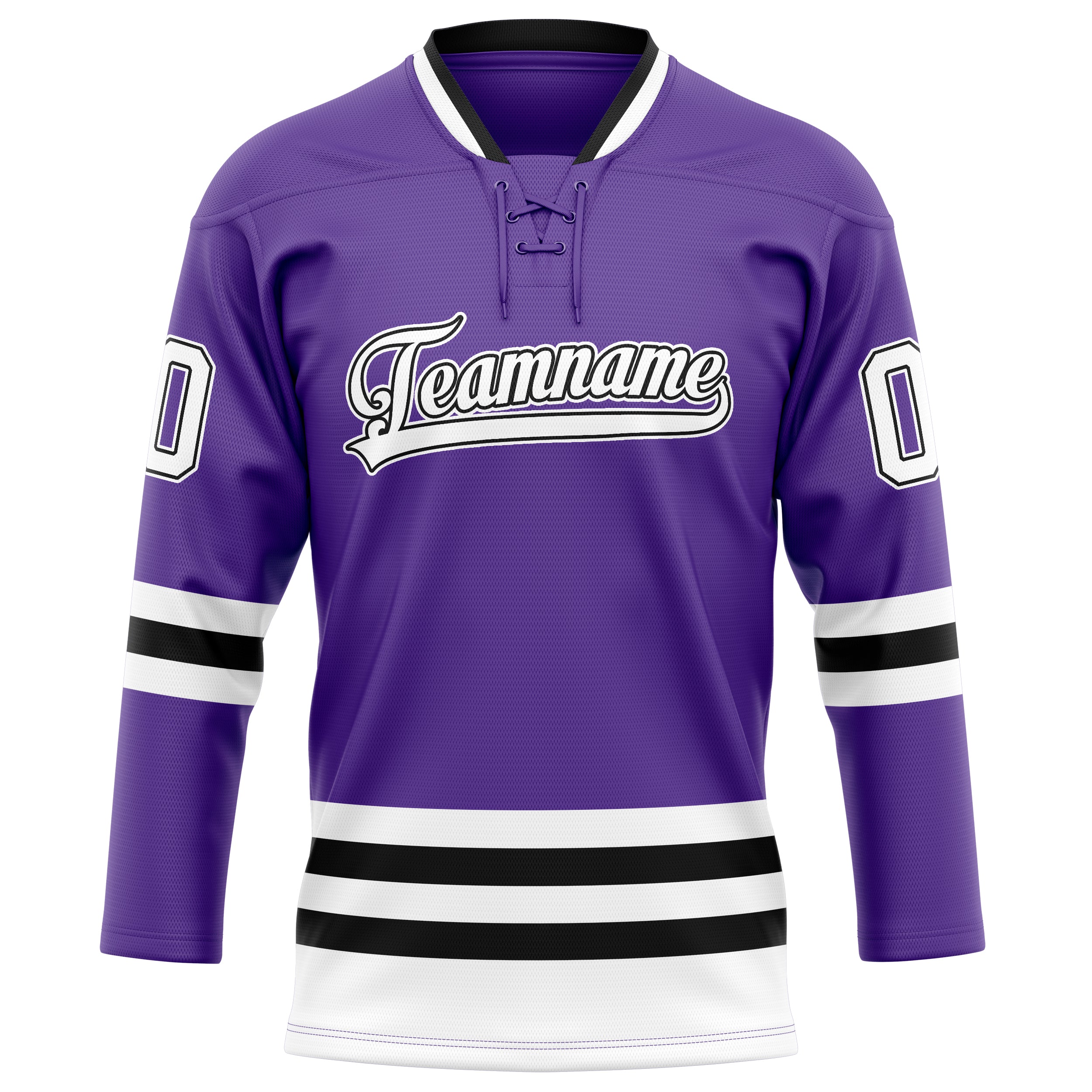 Maillot de hockey personnalisé violet et noir uni