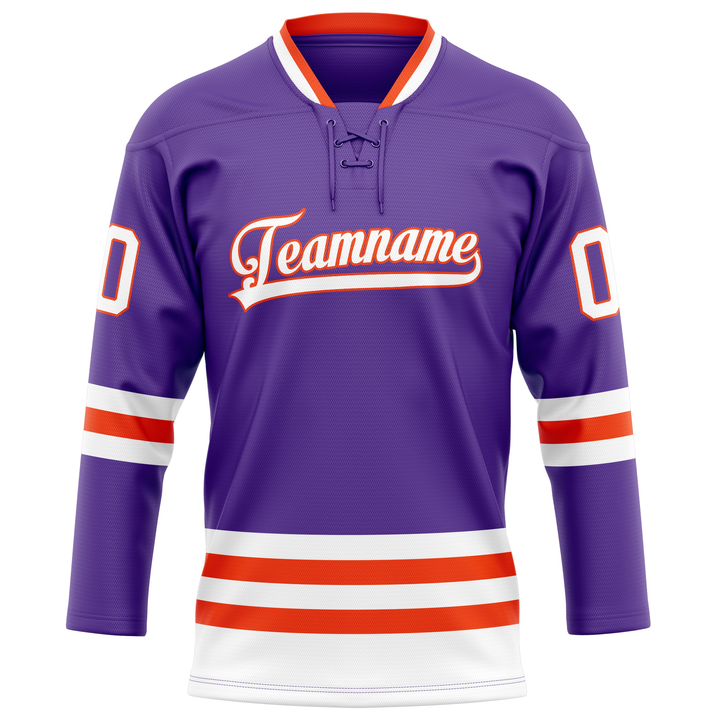 Maillot de hockey personnalisé violet-orange uni